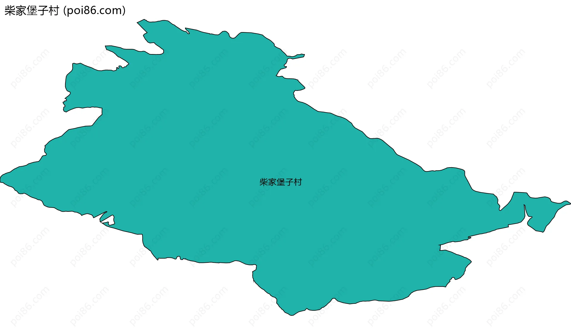 柴家堡子村边界地图