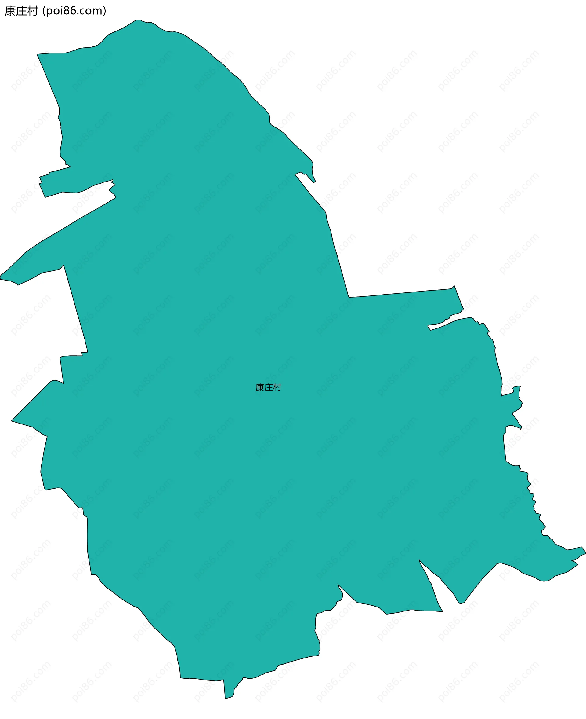 康庄村边界地图