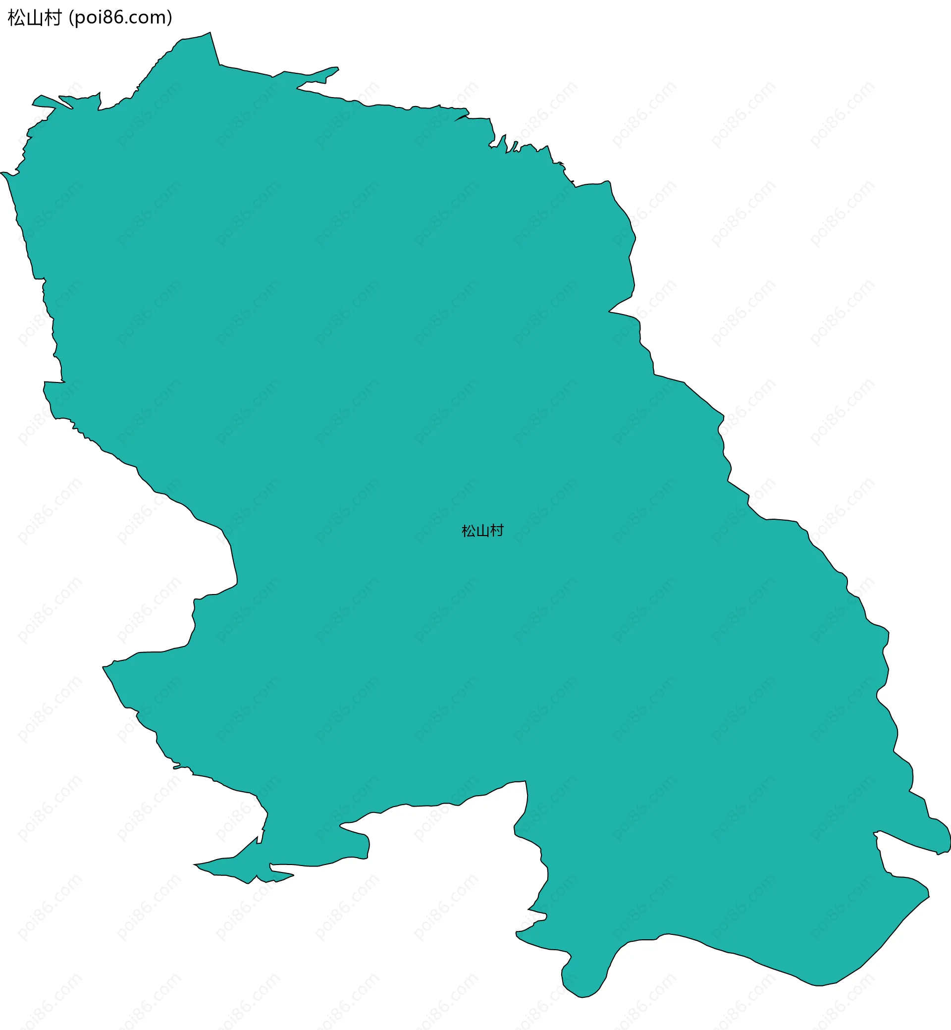 松山村边界地图