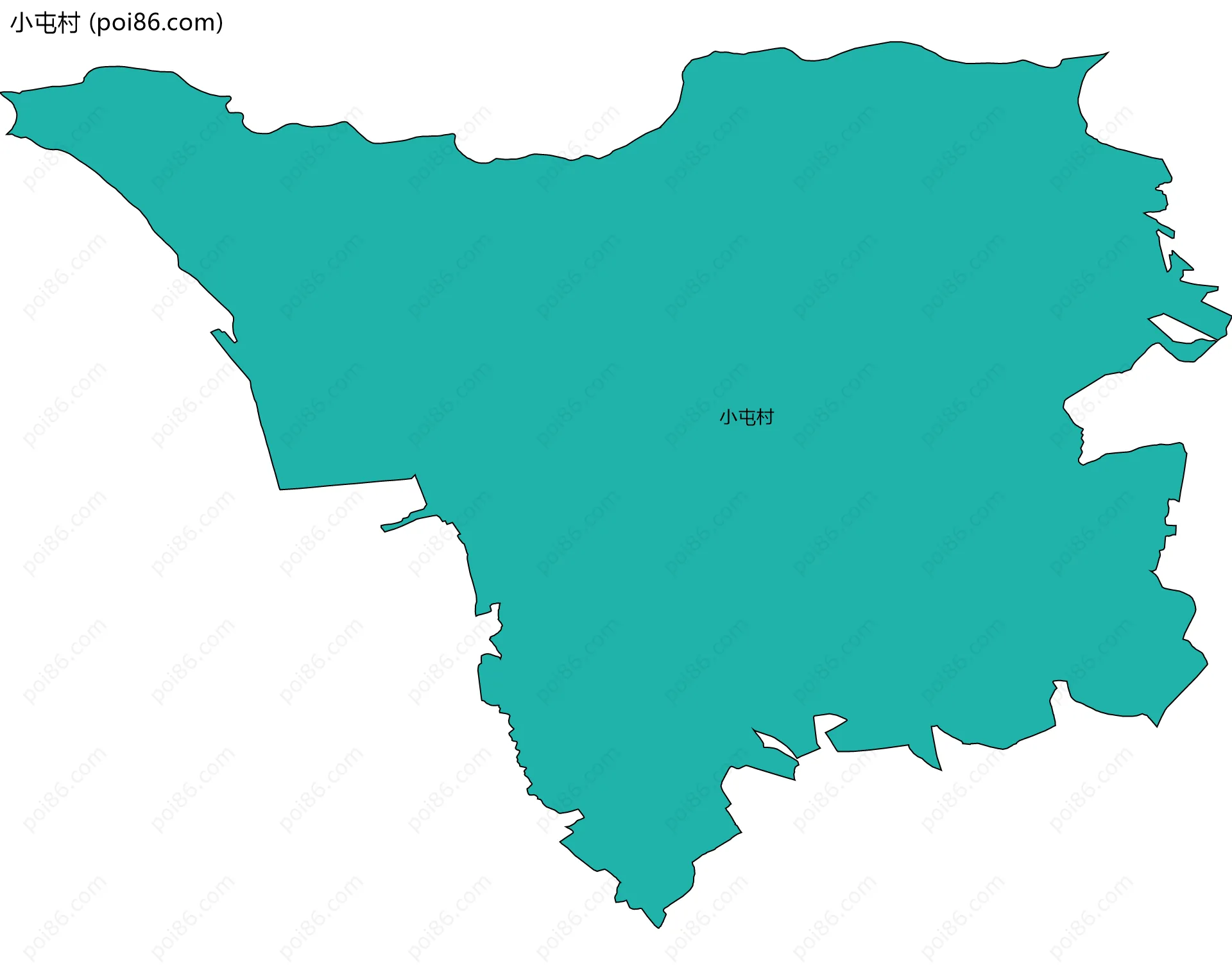 小屯村边界地图