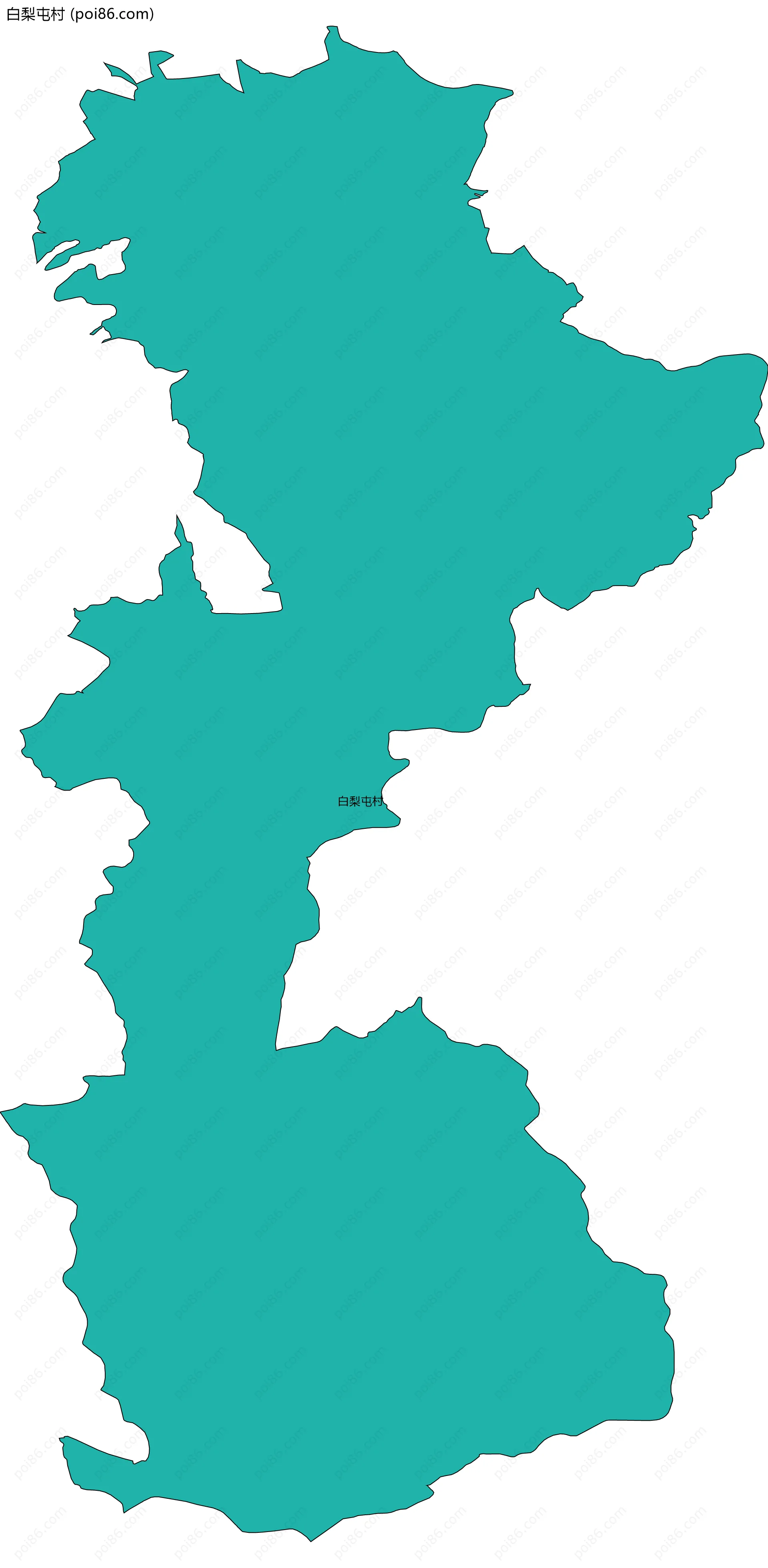 白梨屯村边界地图