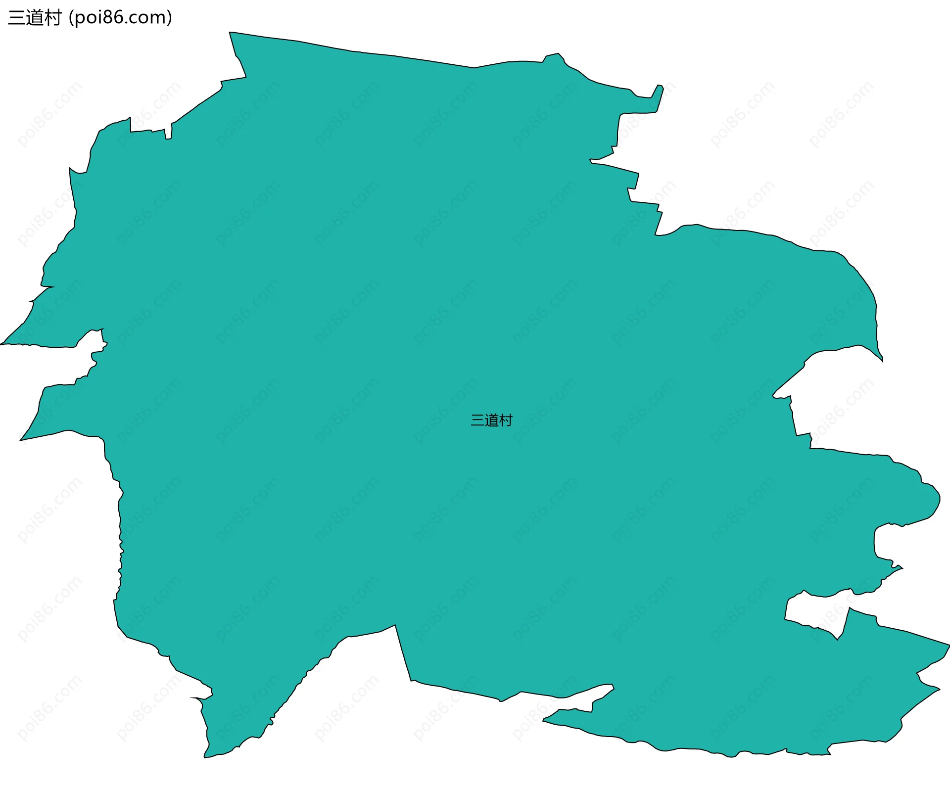 三道村边界地图
