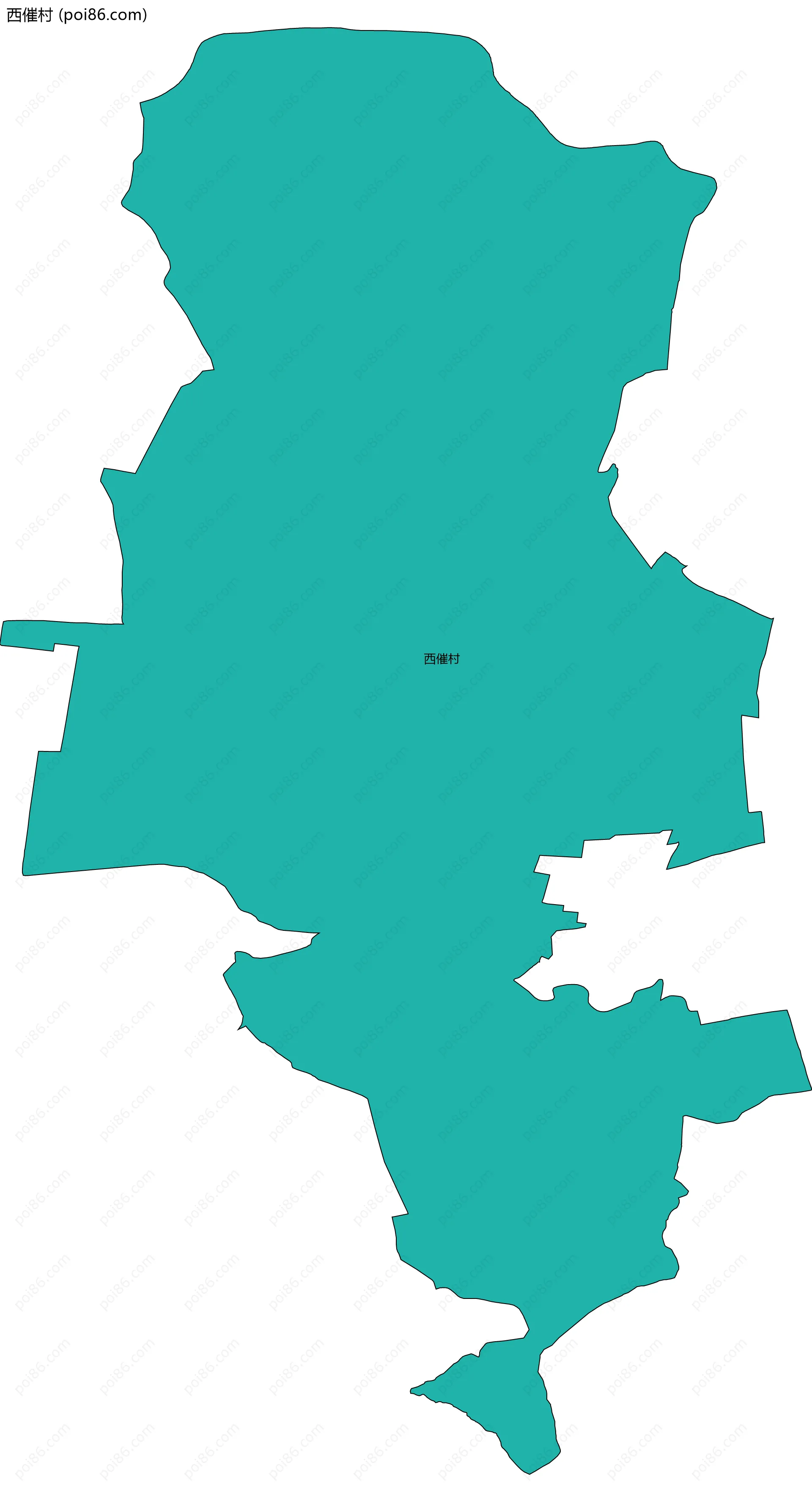 西催村边界地图