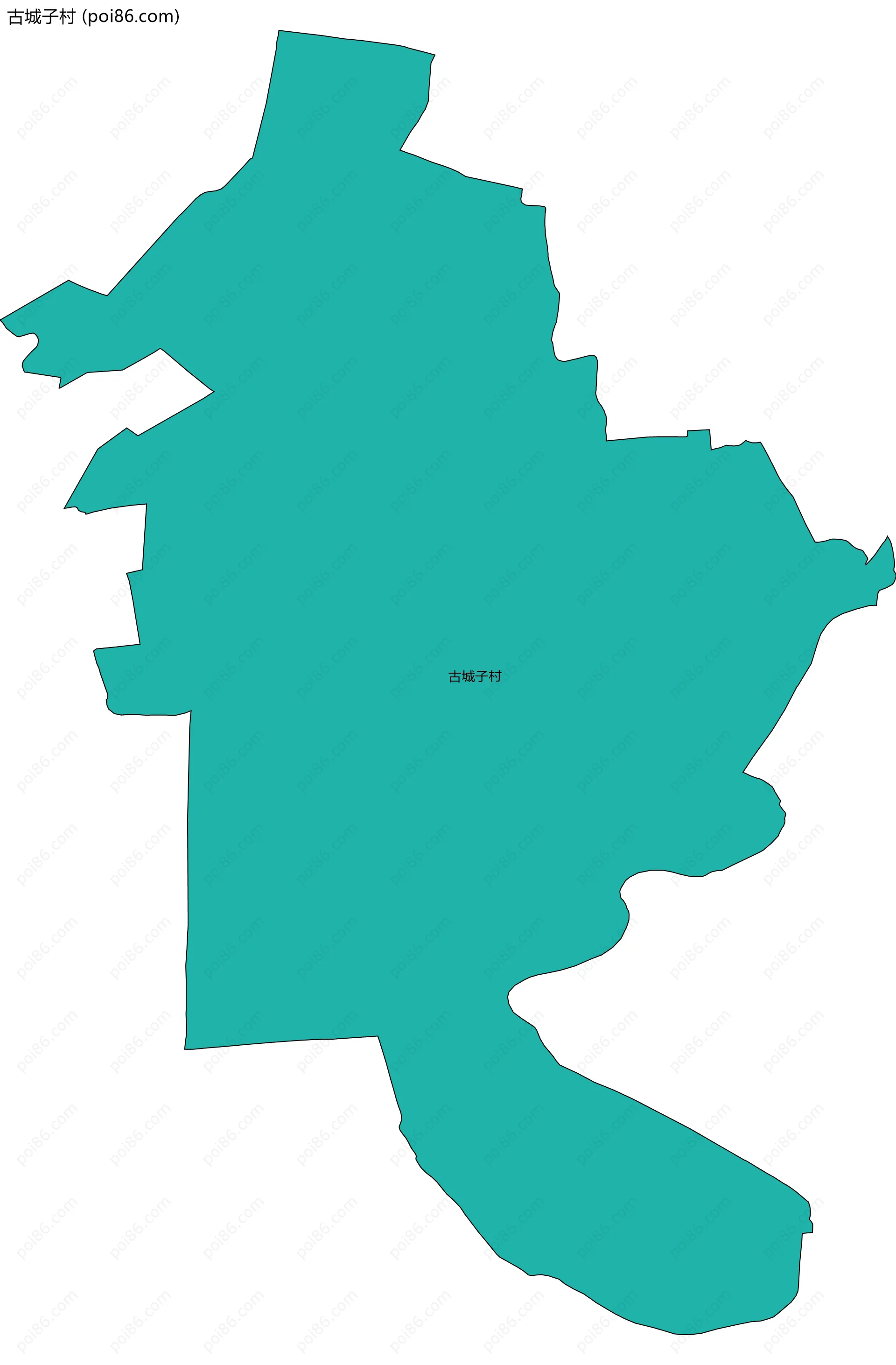 古城子村边界地图