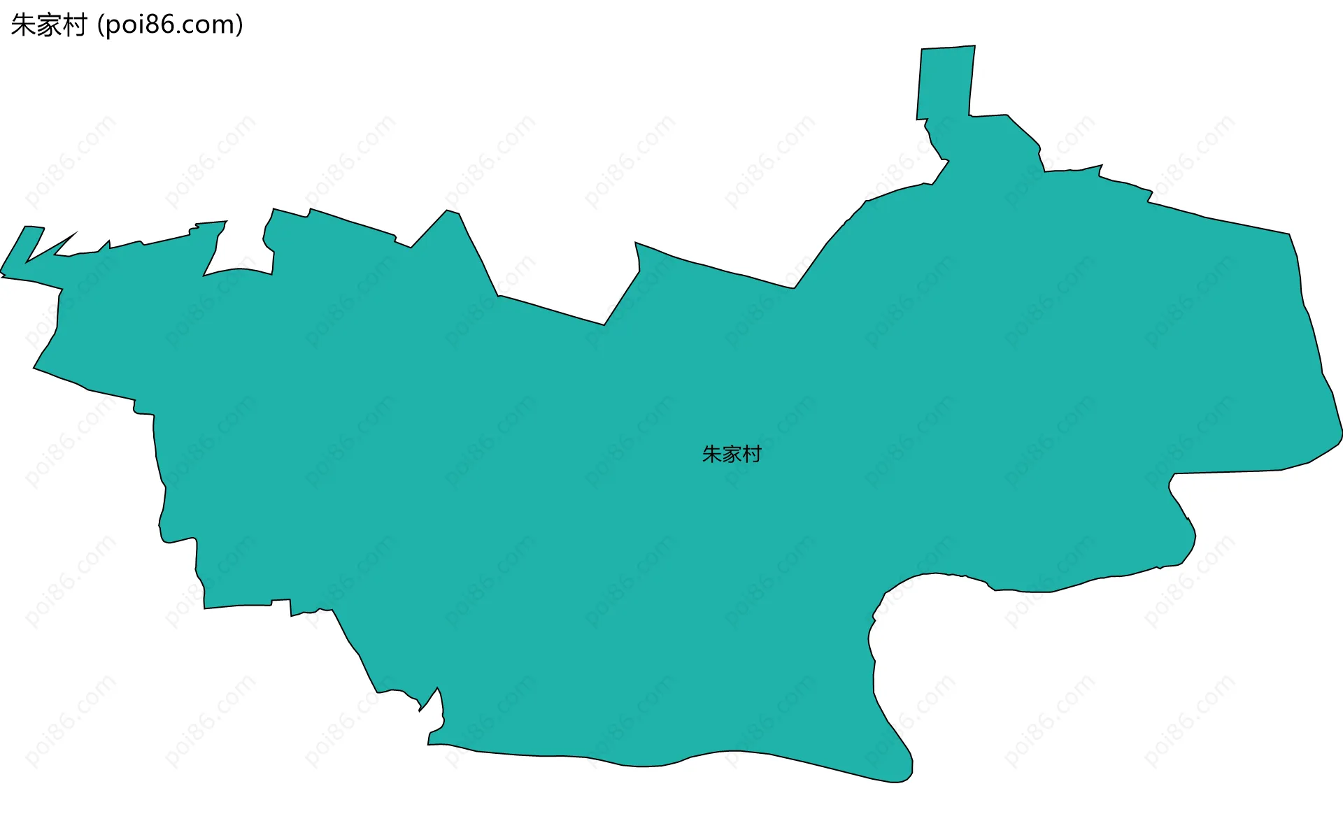 朱家村边界地图