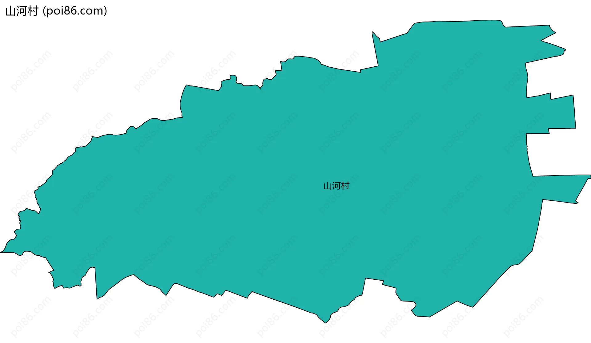 山河村边界地图
