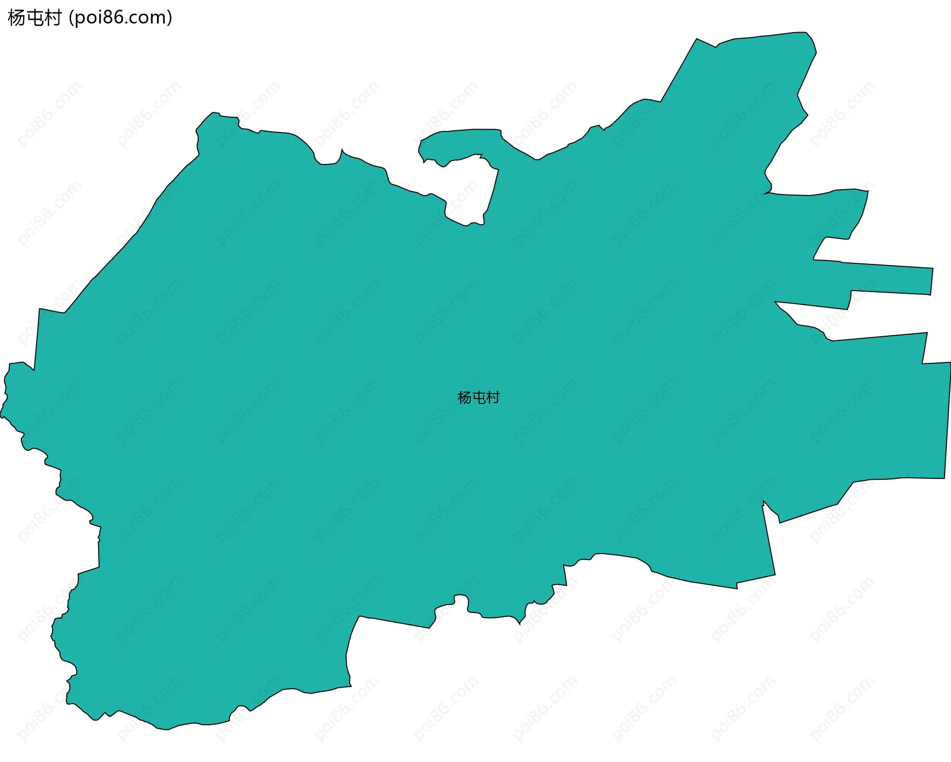 杨屯村边界地图