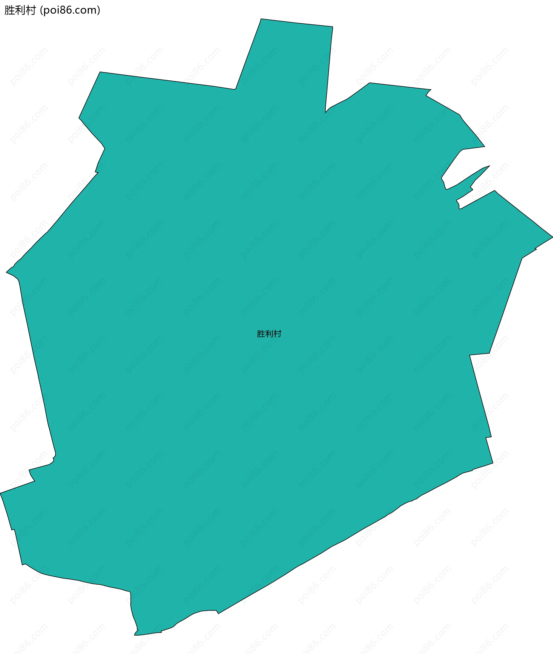 胜利村边界地图