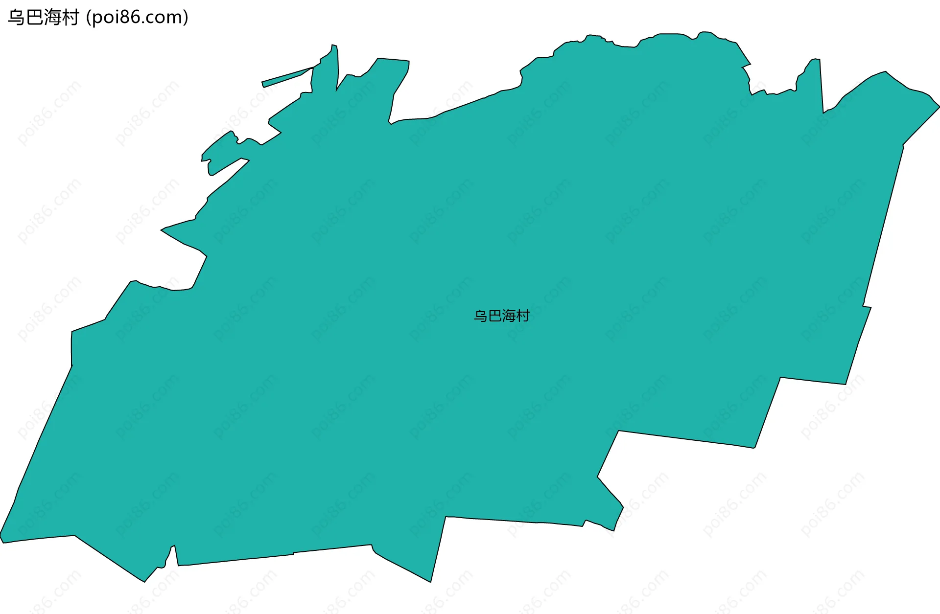 乌巴海村边界地图