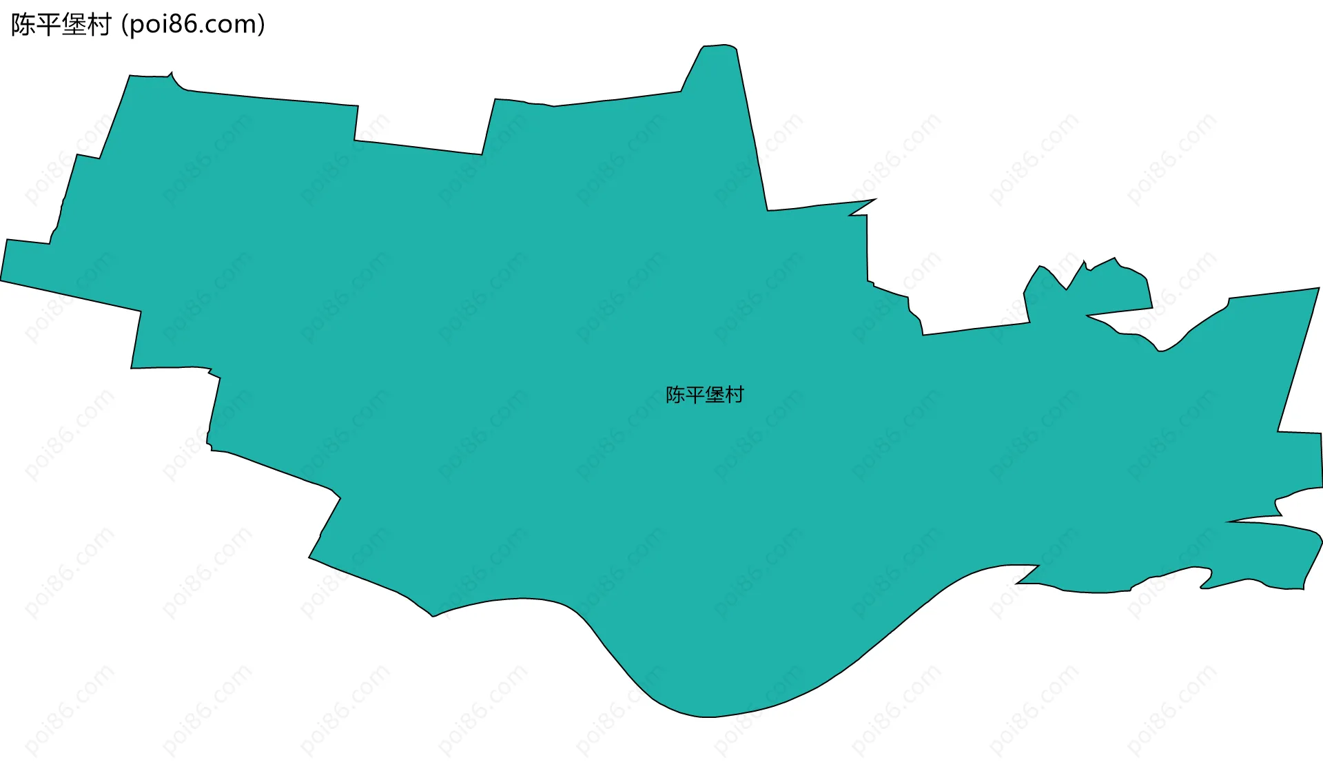 陈平堡村边界地图