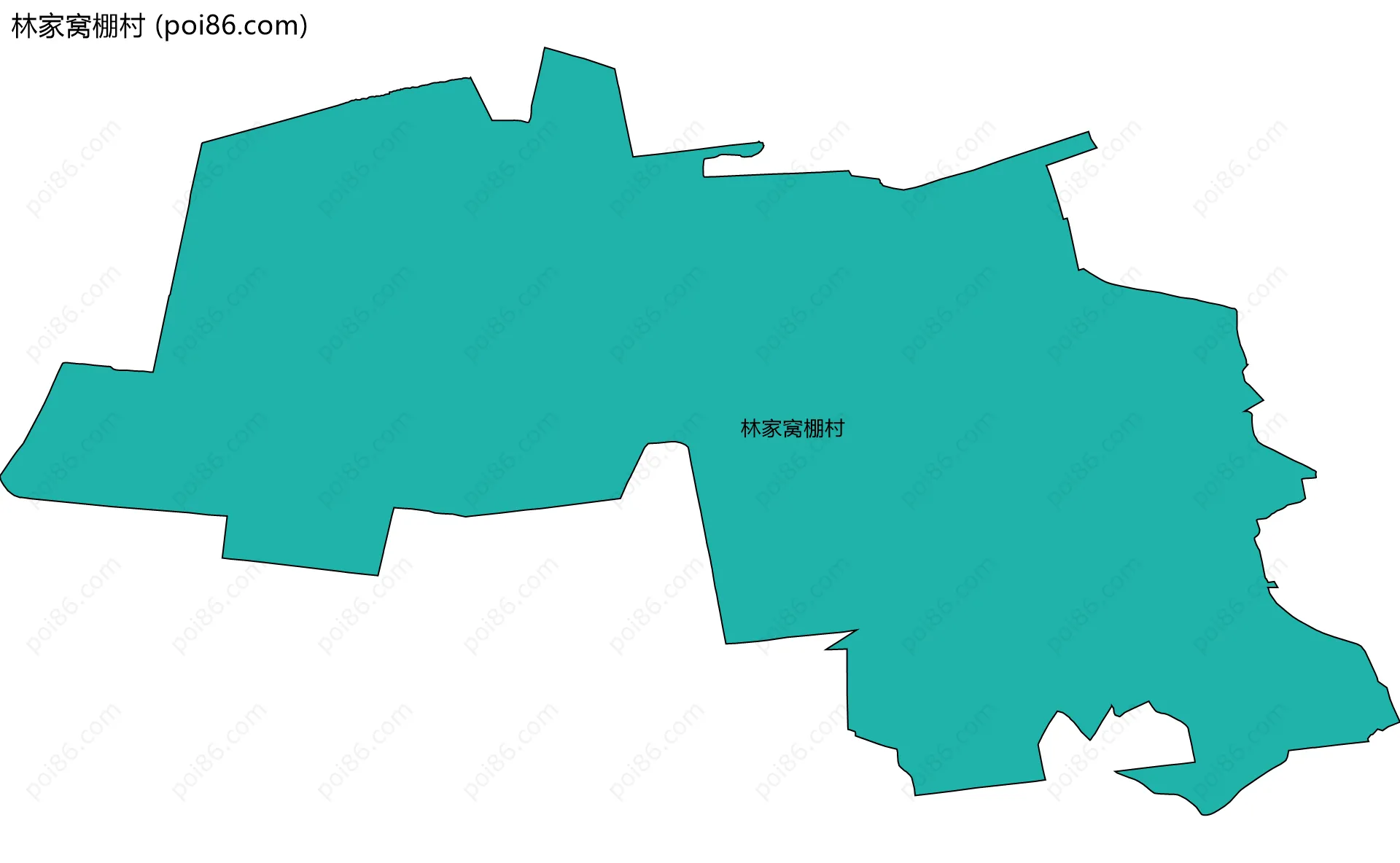 林家窝棚村边界地图