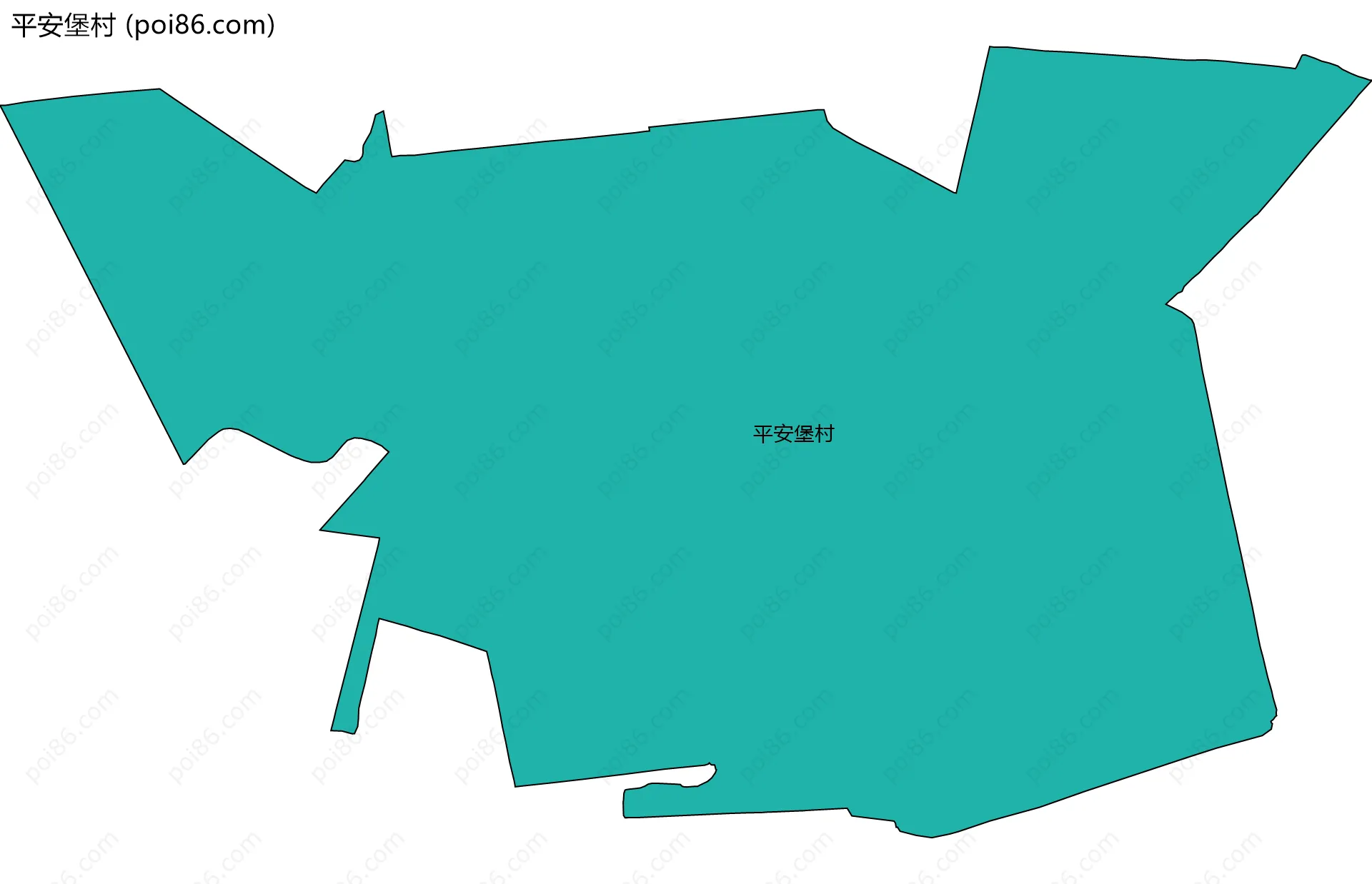 平安堡村边界地图
