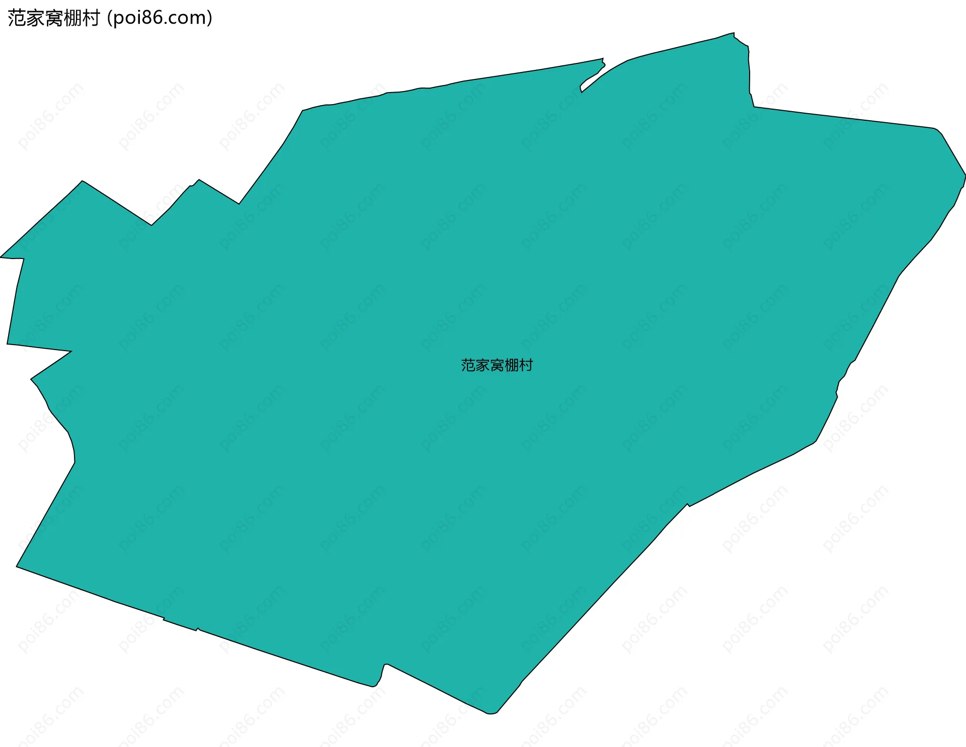 范家窝棚村边界地图