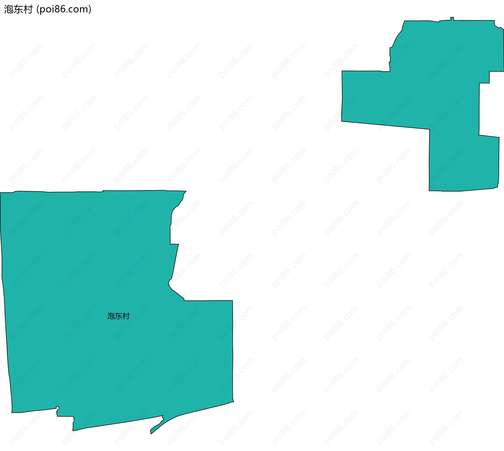 泡东村边界地图