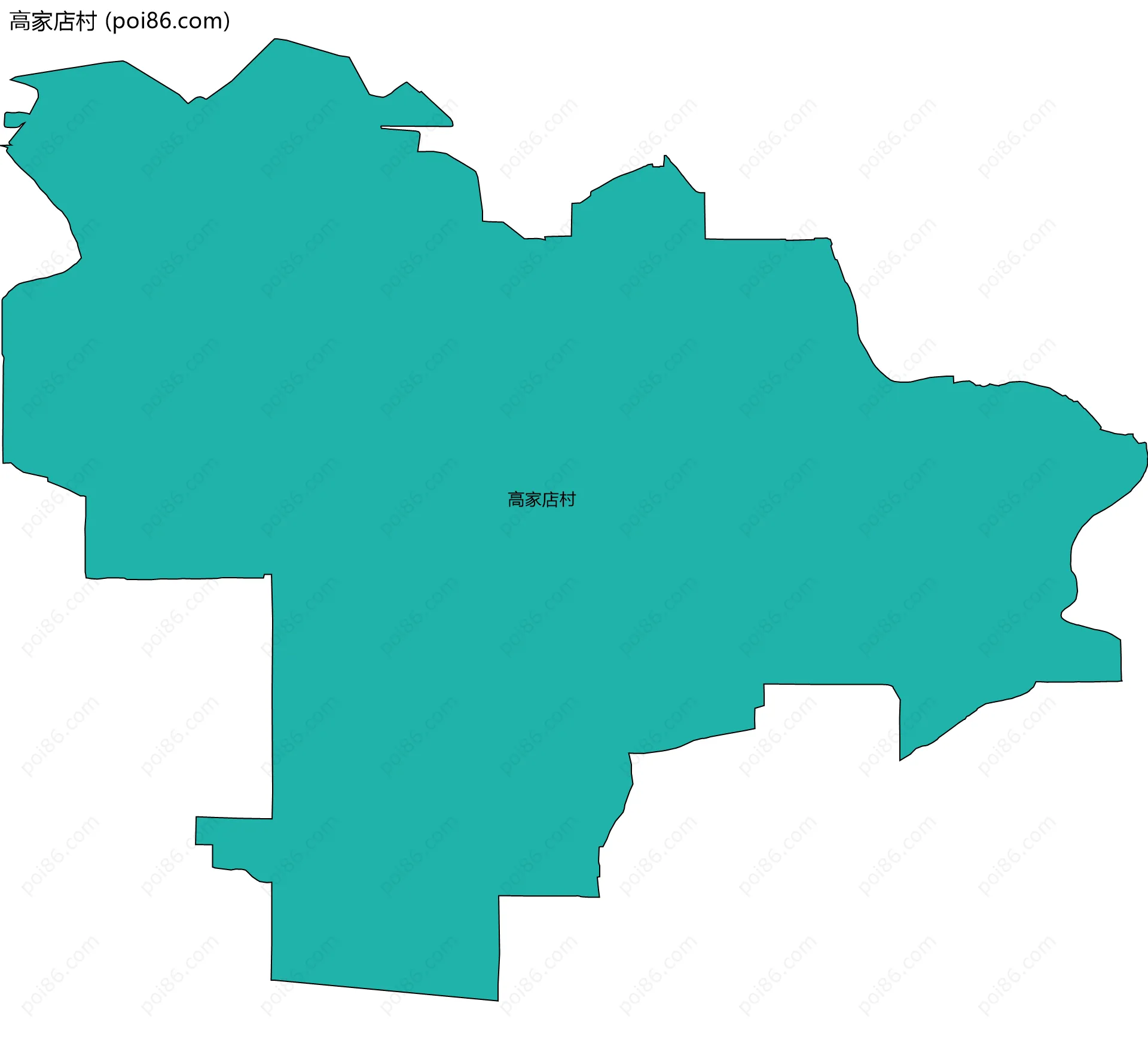高家店村边界地图