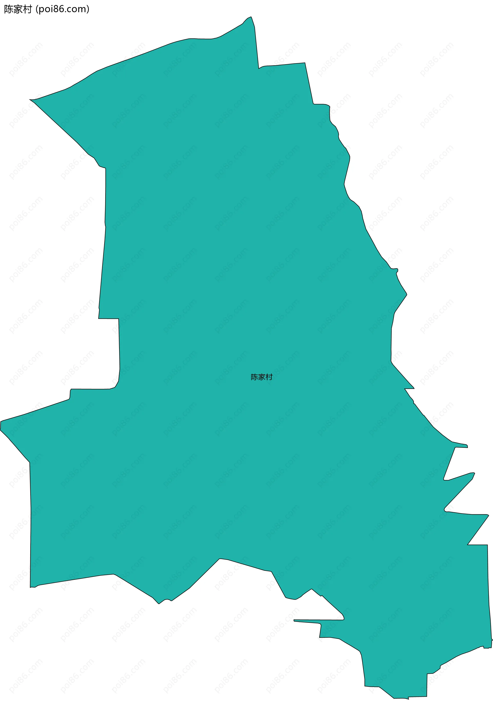 陈家村边界地图