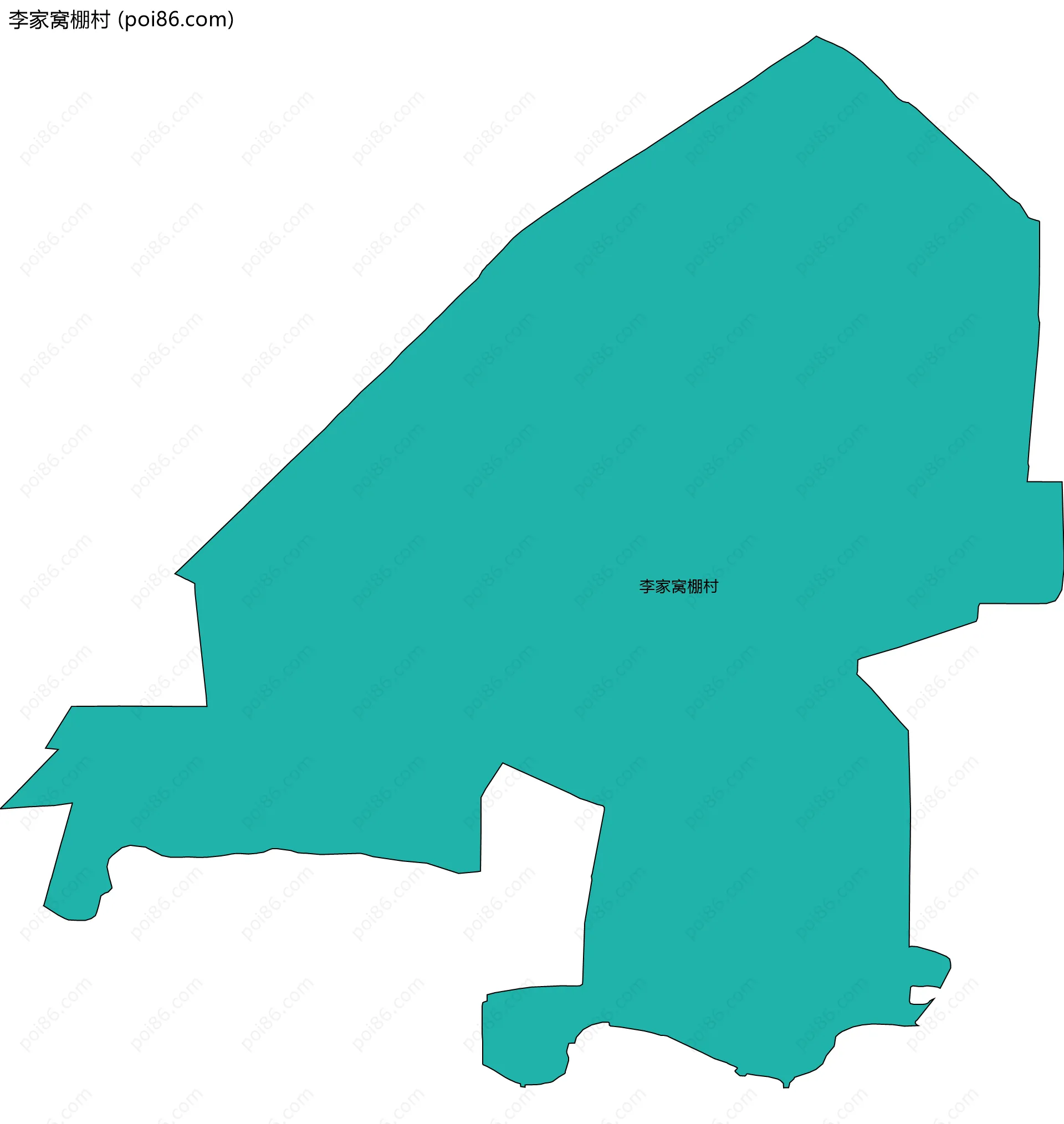 李家窝棚村边界地图