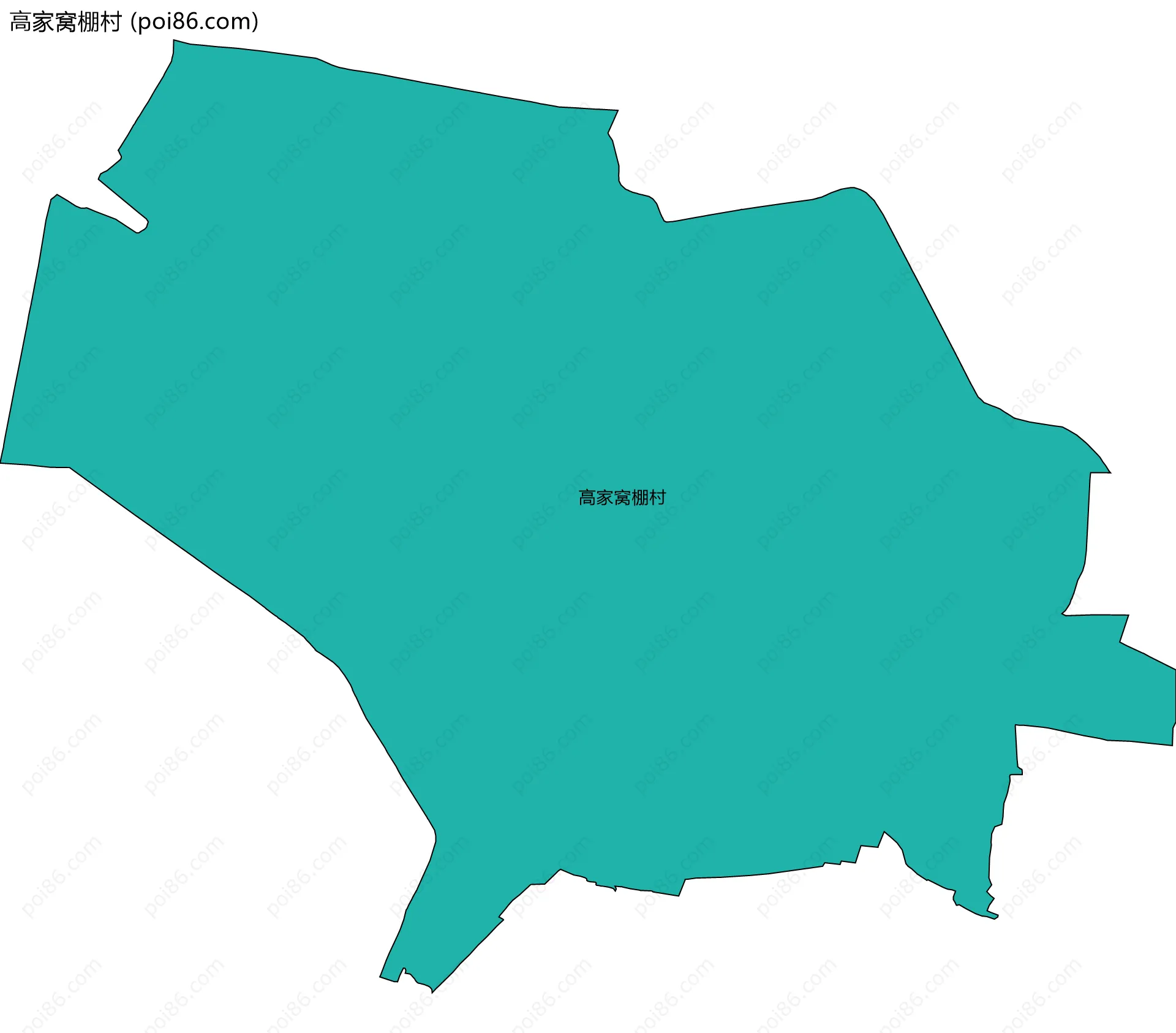 高家窝棚村边界地图