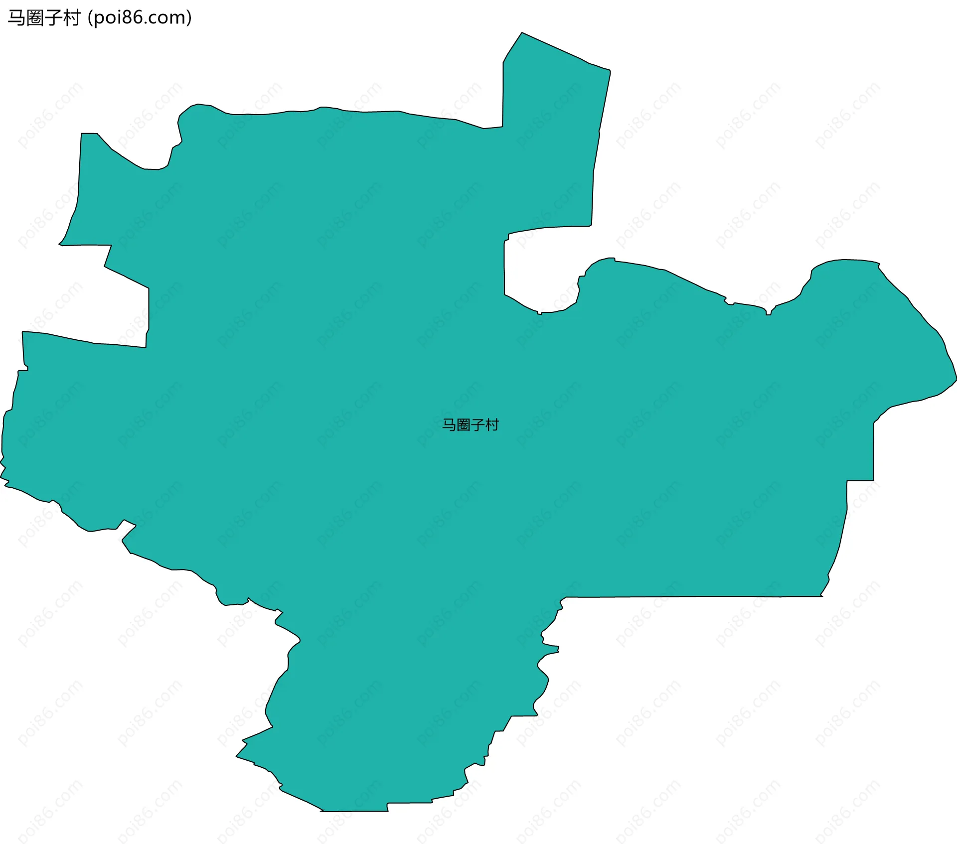 马圈子村边界地图