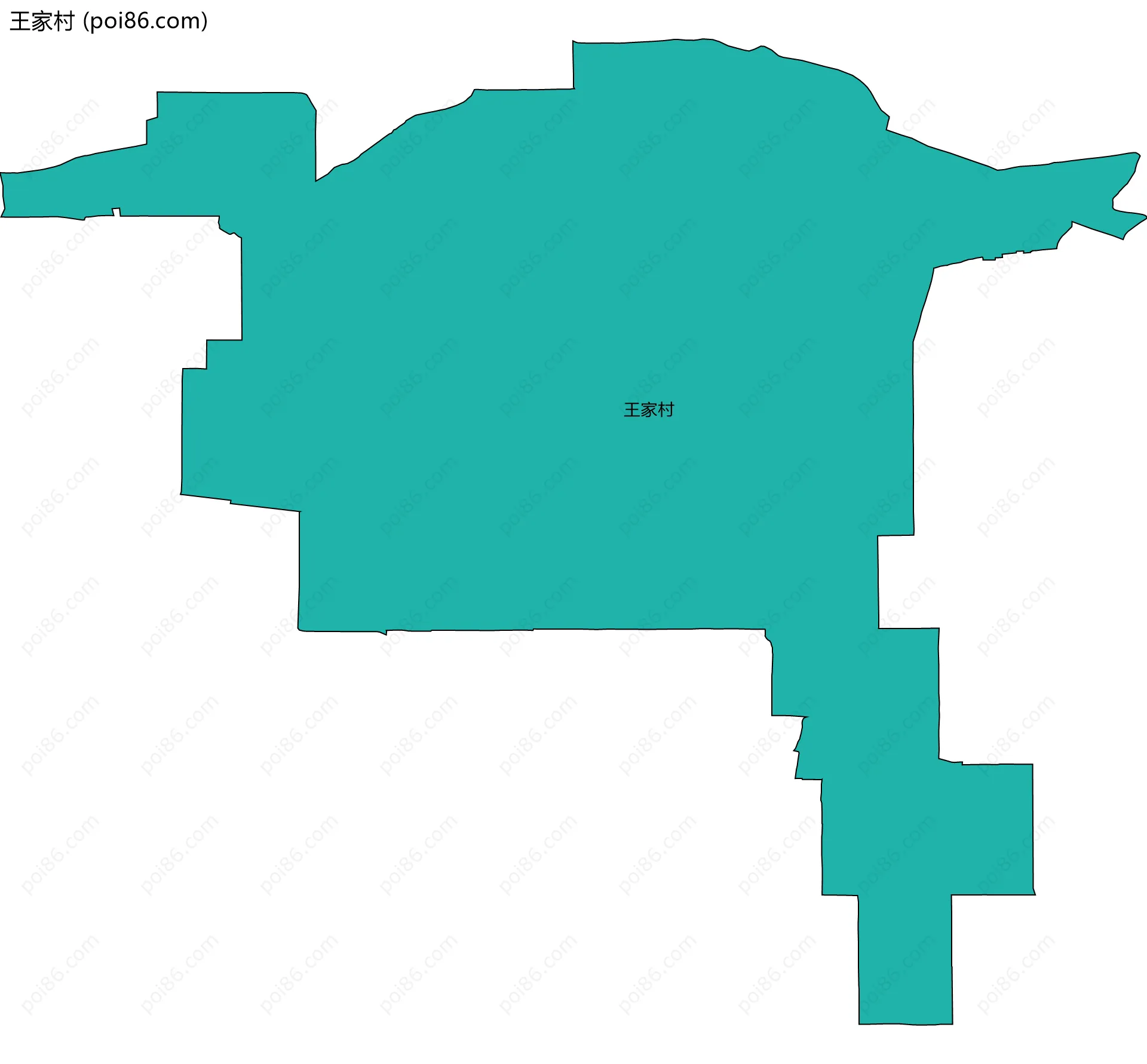 王家村边界地图