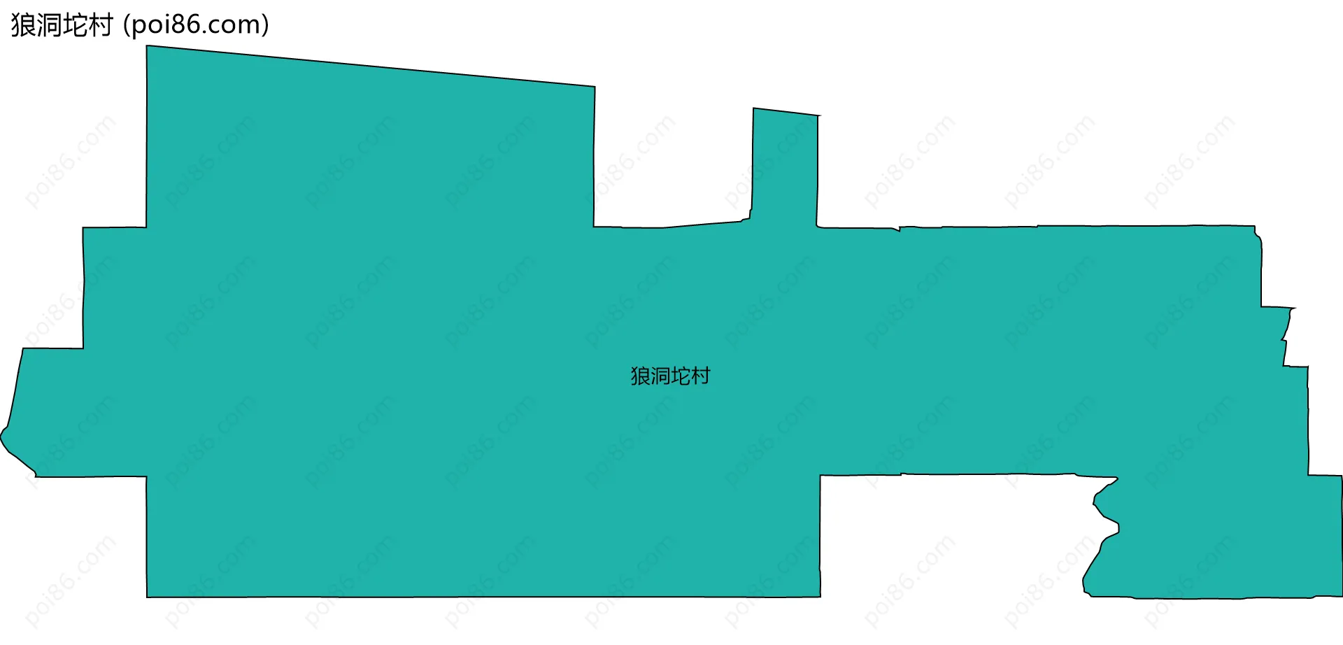 狼洞坨村边界地图