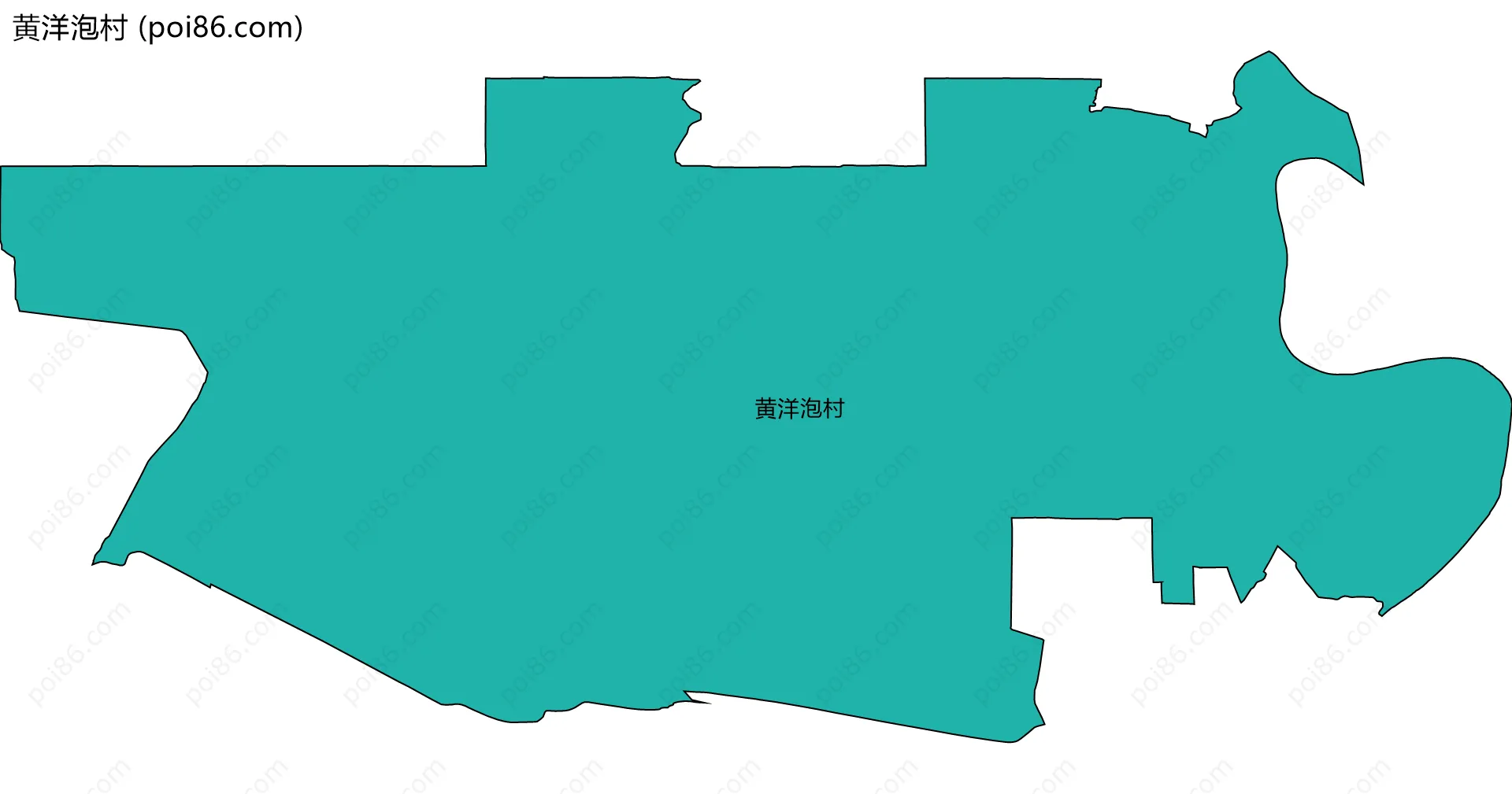 黄洋泡村边界地图