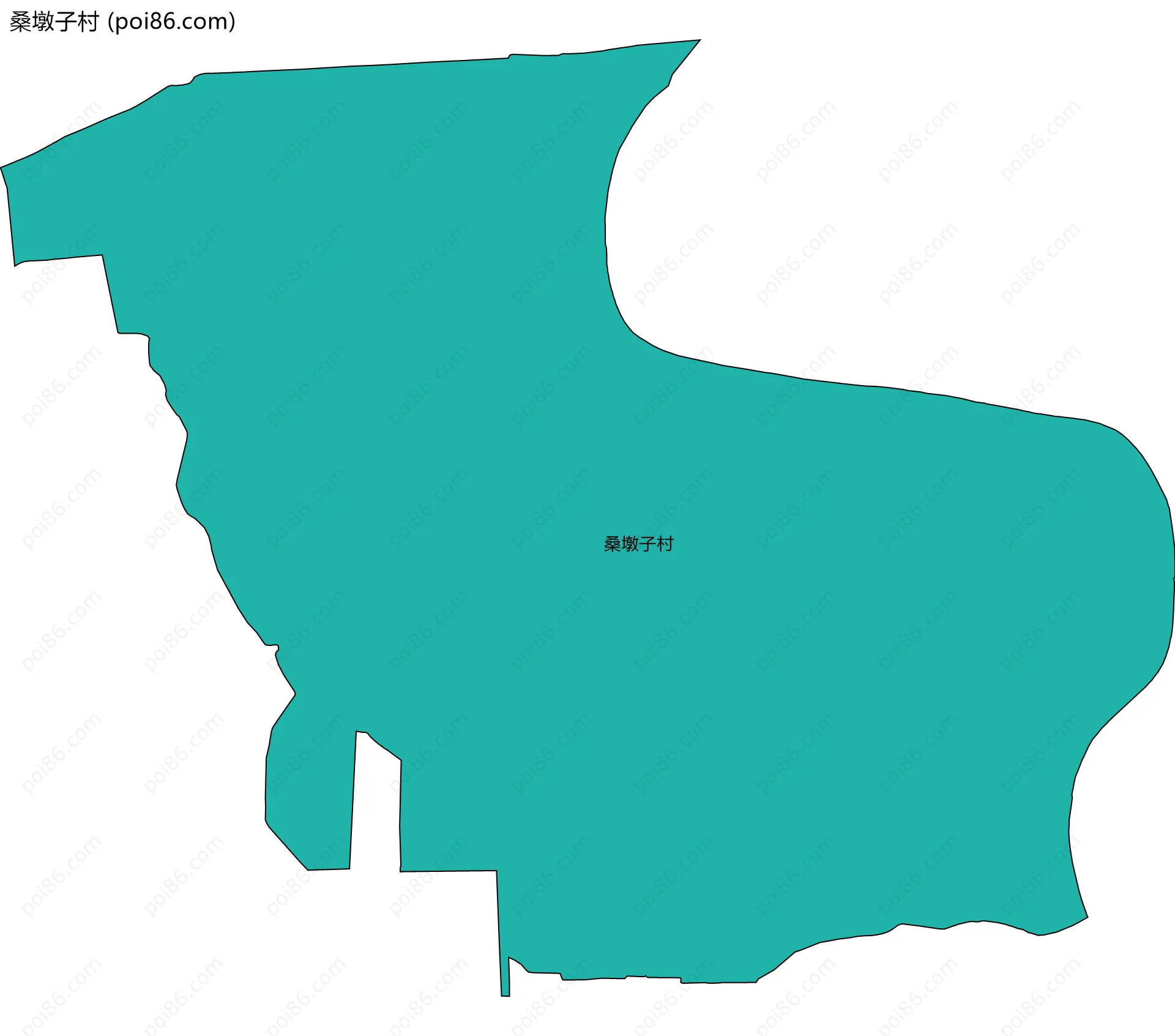 桑墩子村边界地图