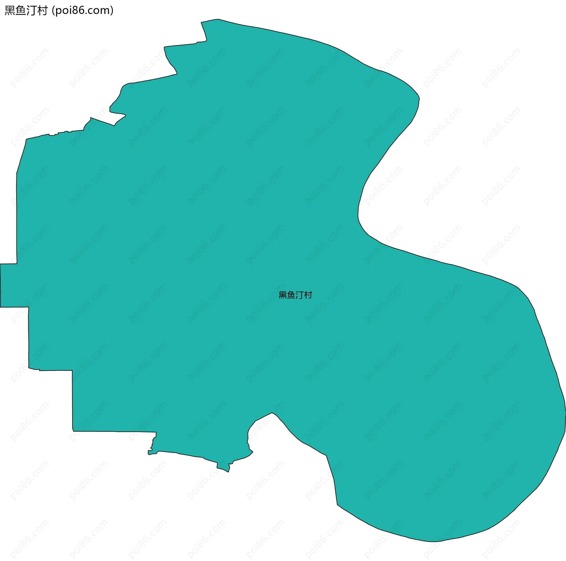 黑鱼汀村边界地图