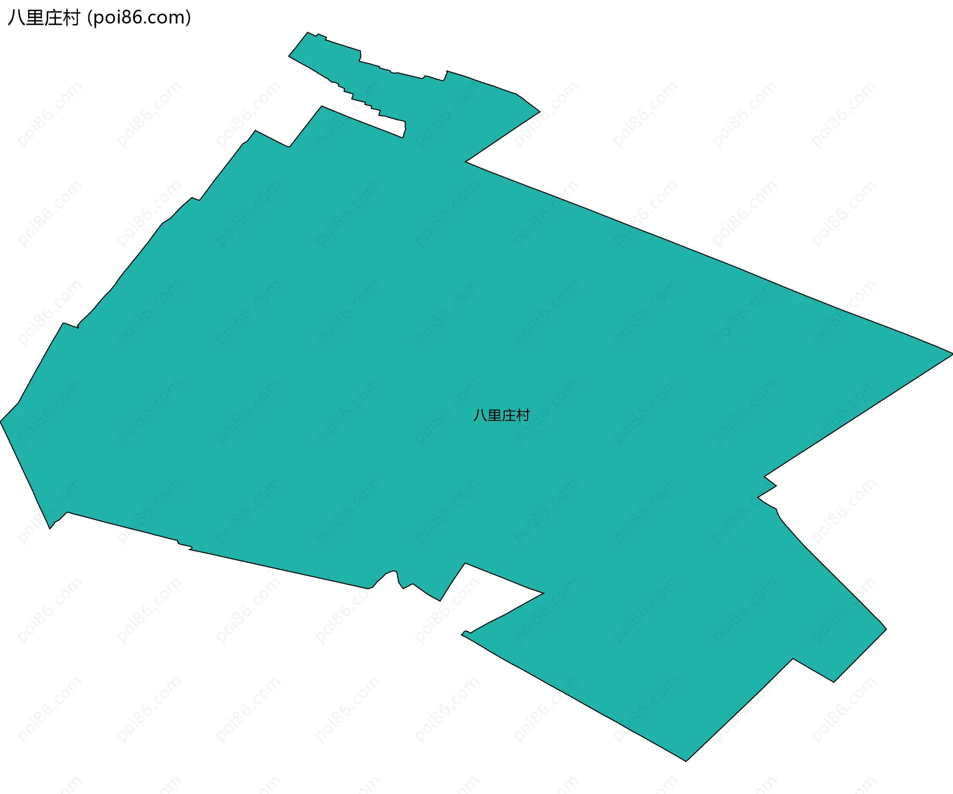 八里庄村边界地图