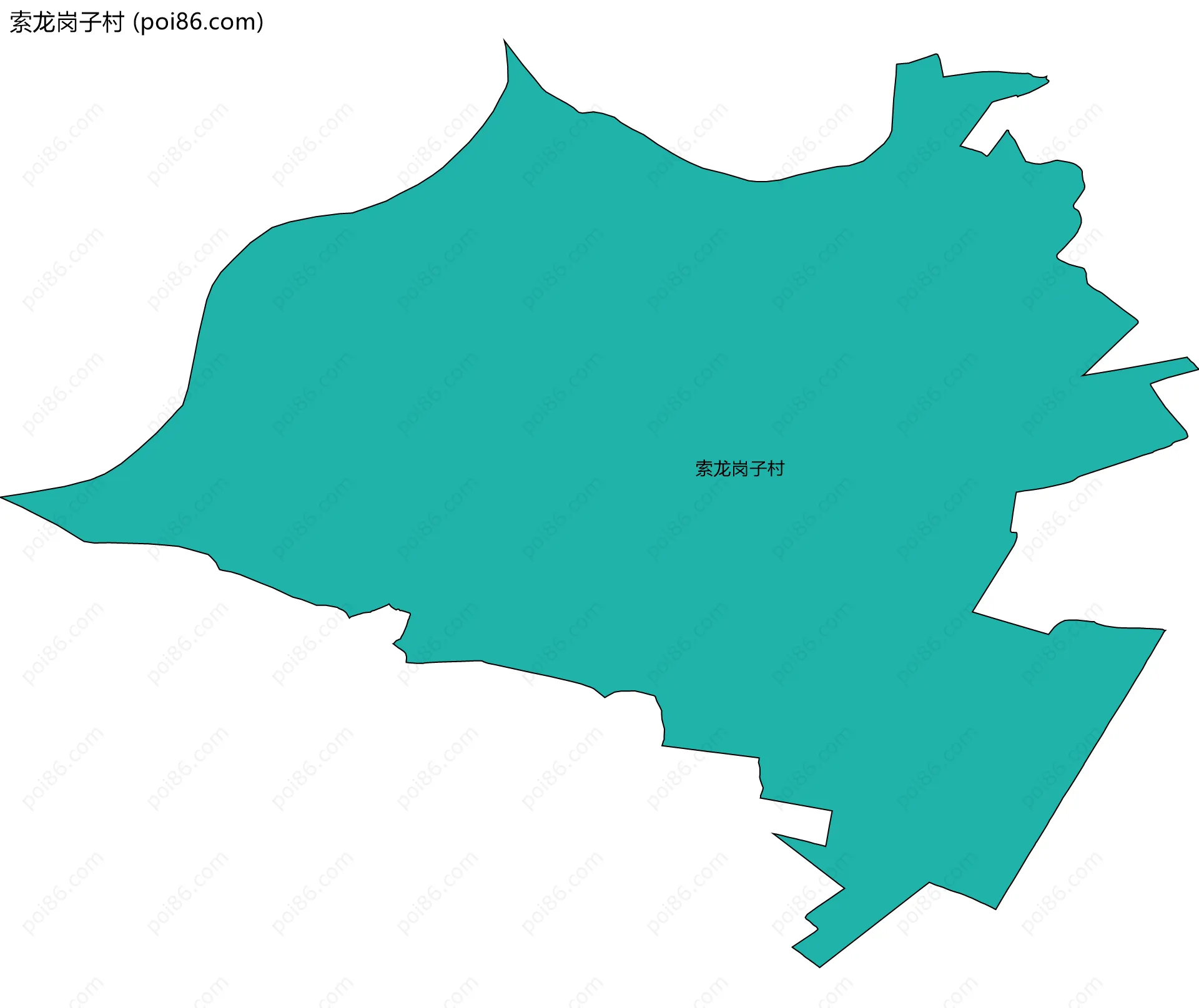 索龙岗子村边界地图