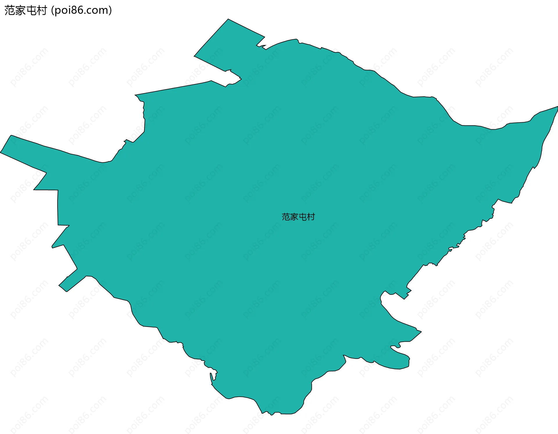 范家屯村边界地图