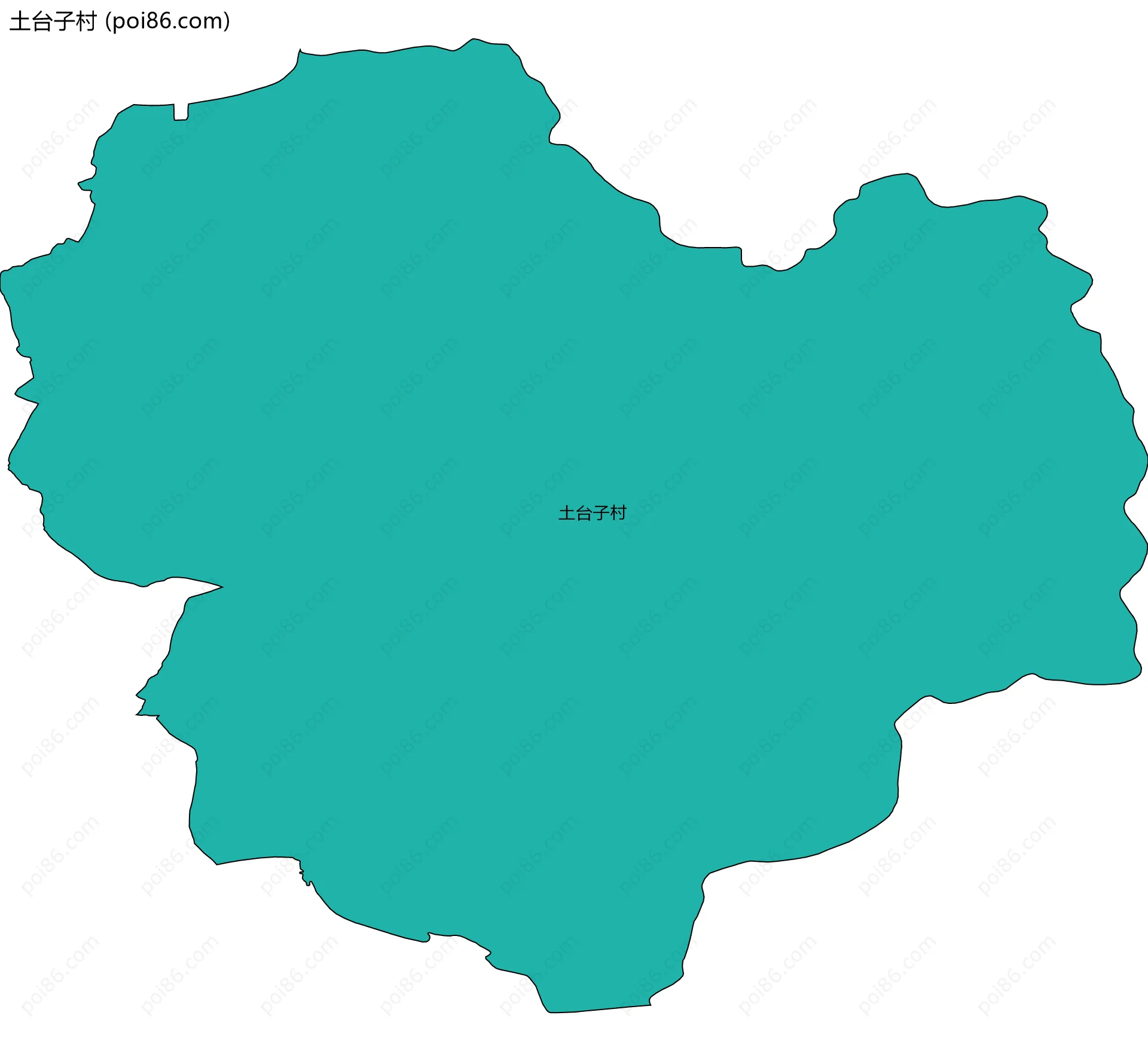 土台子村边界地图