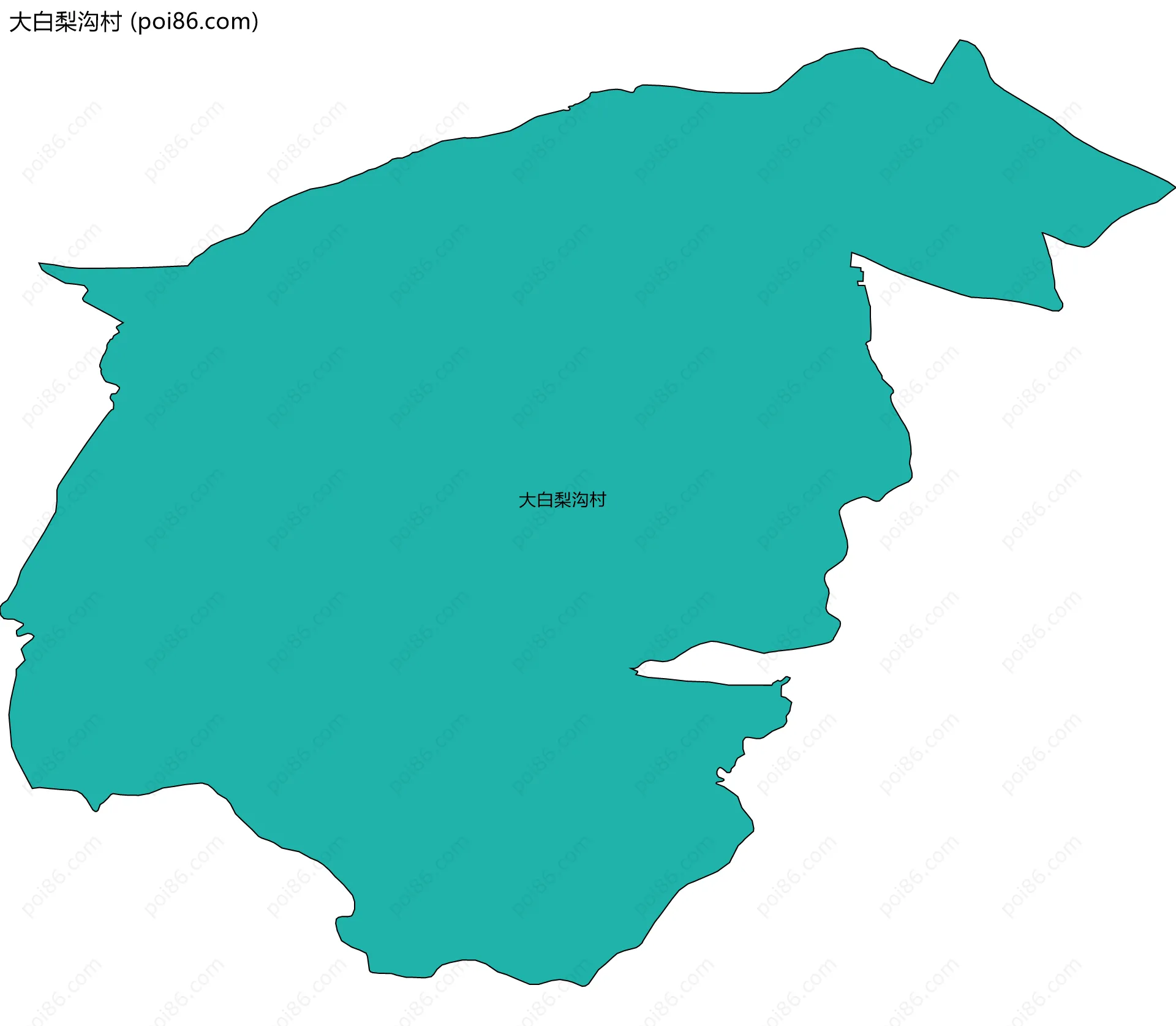 大白梨沟村边界地图