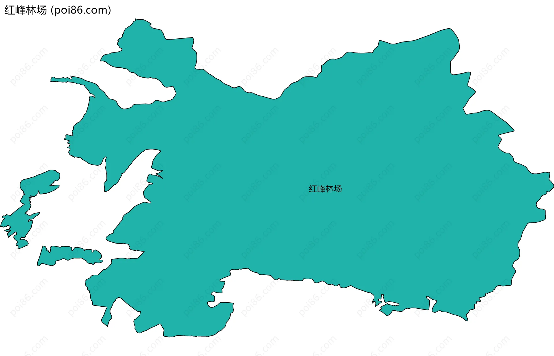红峰林场边界地图
