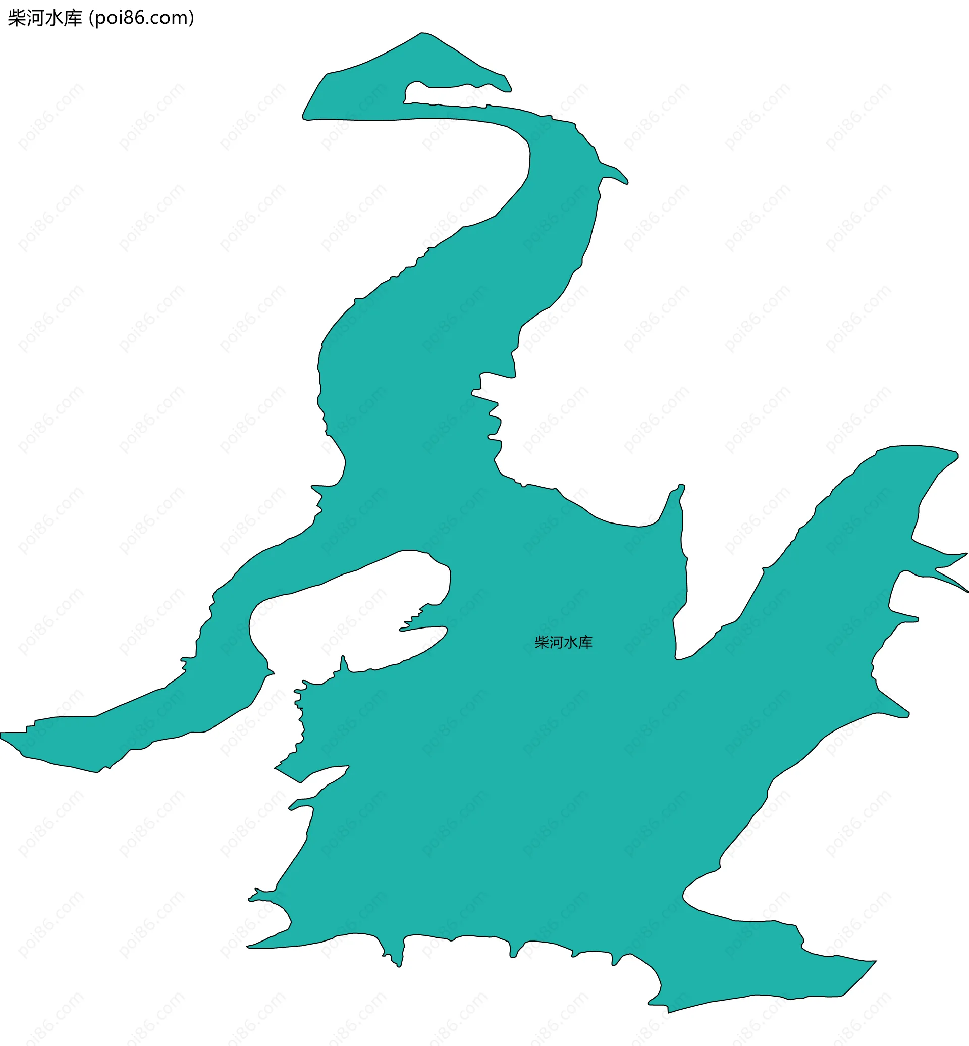 柴河水库边界地图