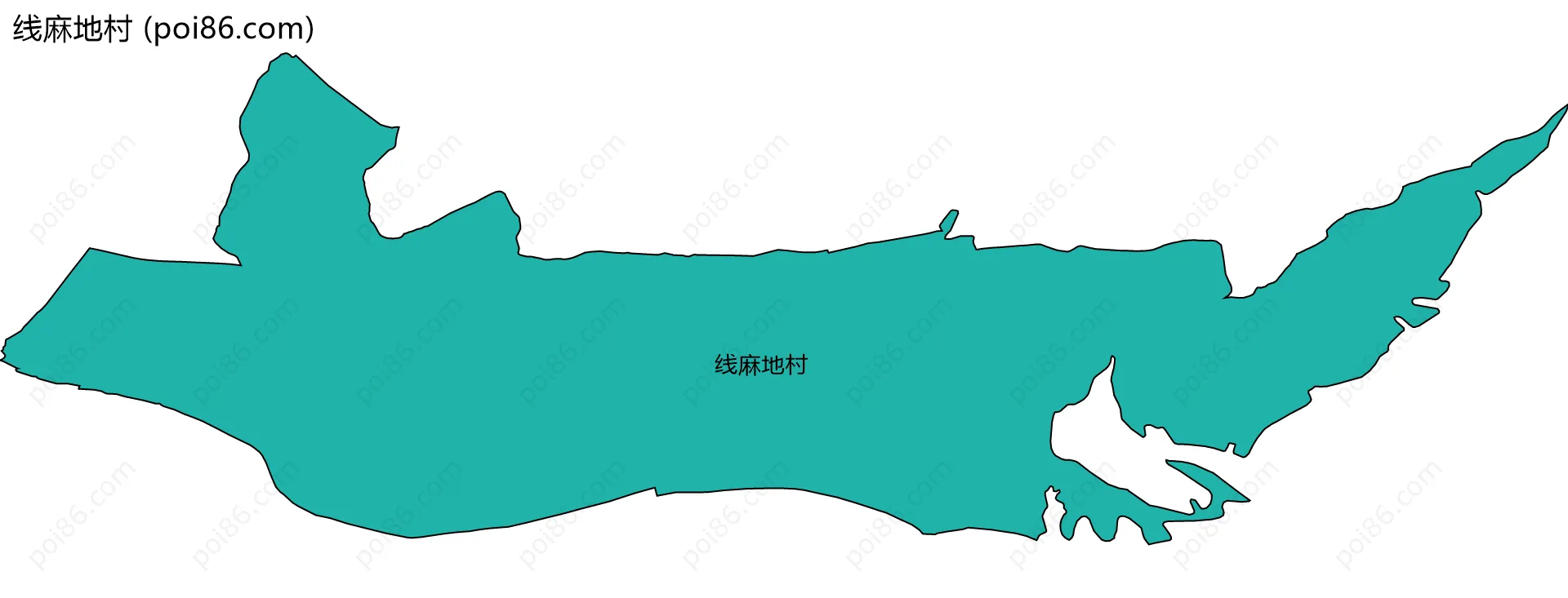 线麻地村边界地图