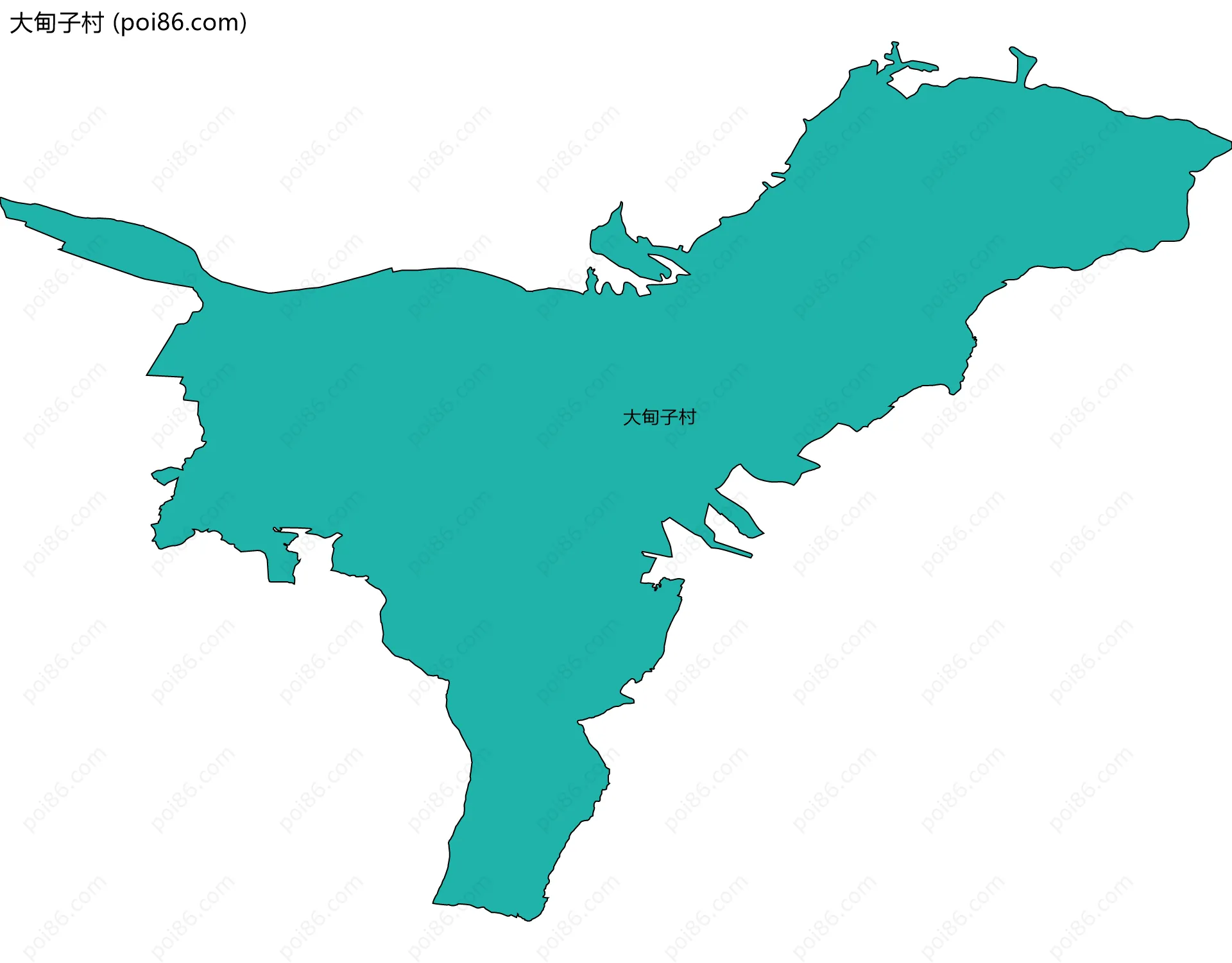 大甸子村边界地图