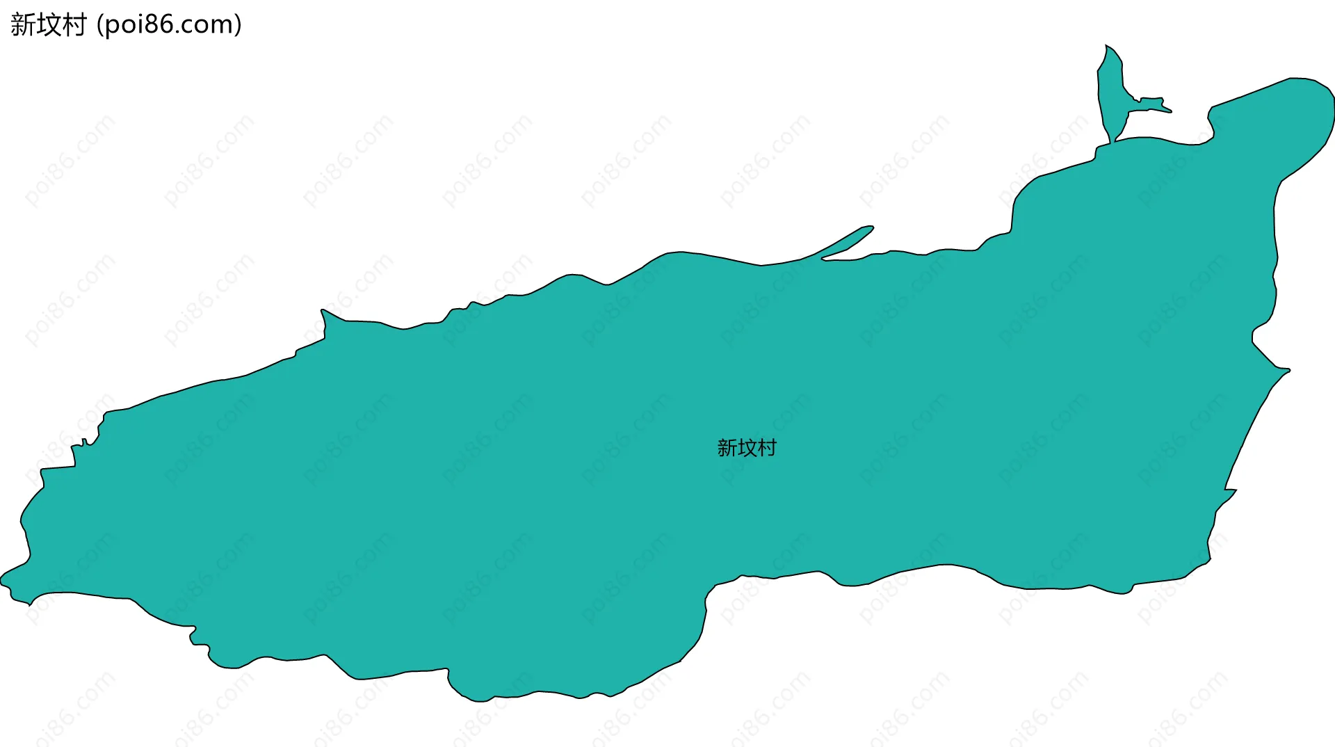 新坟村边界地图