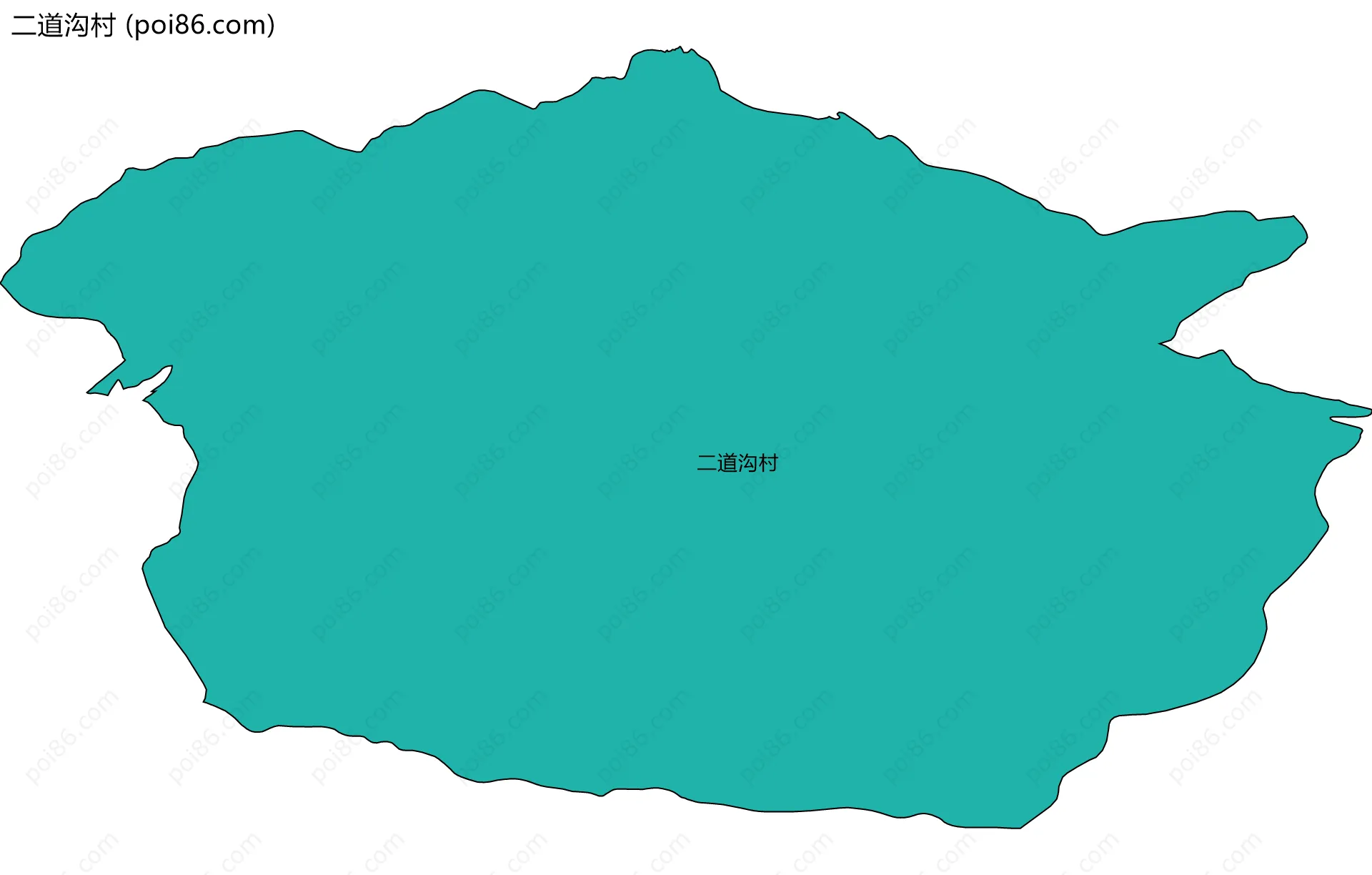 二道沟村边界地图