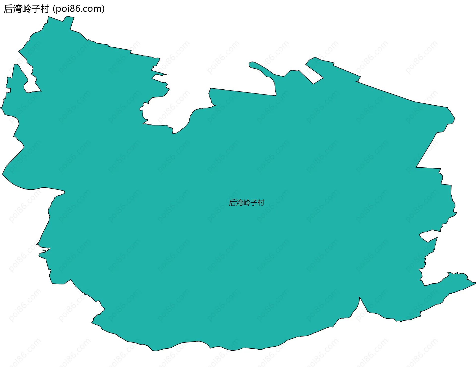 后湾岭子村边界地图