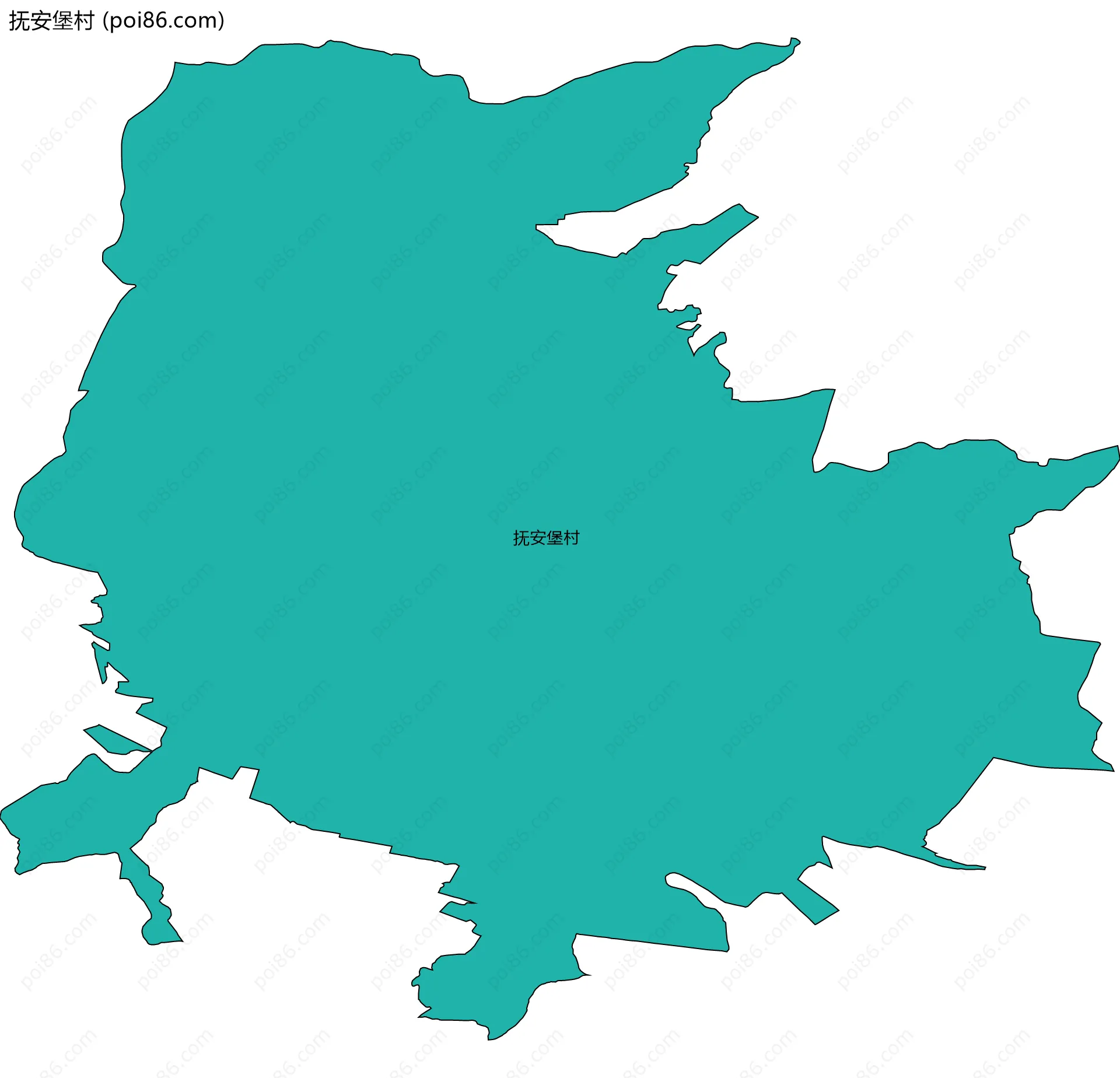 抚安堡村边界地图