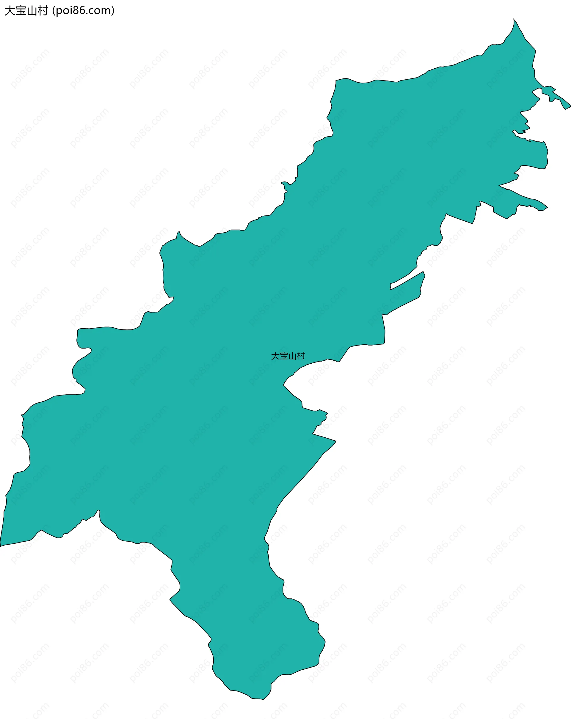 大宝山村边界地图