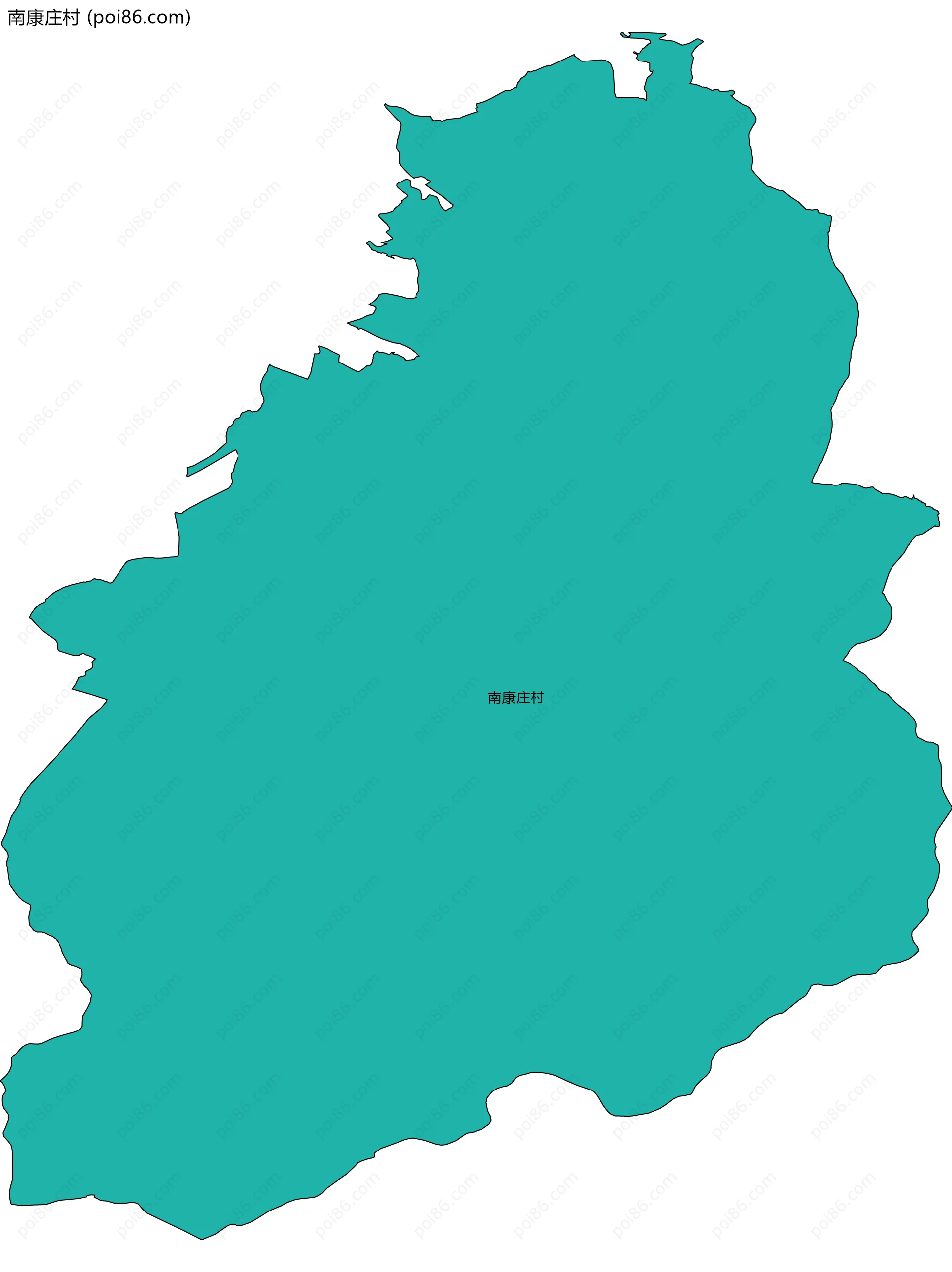 南康庄村边界地图