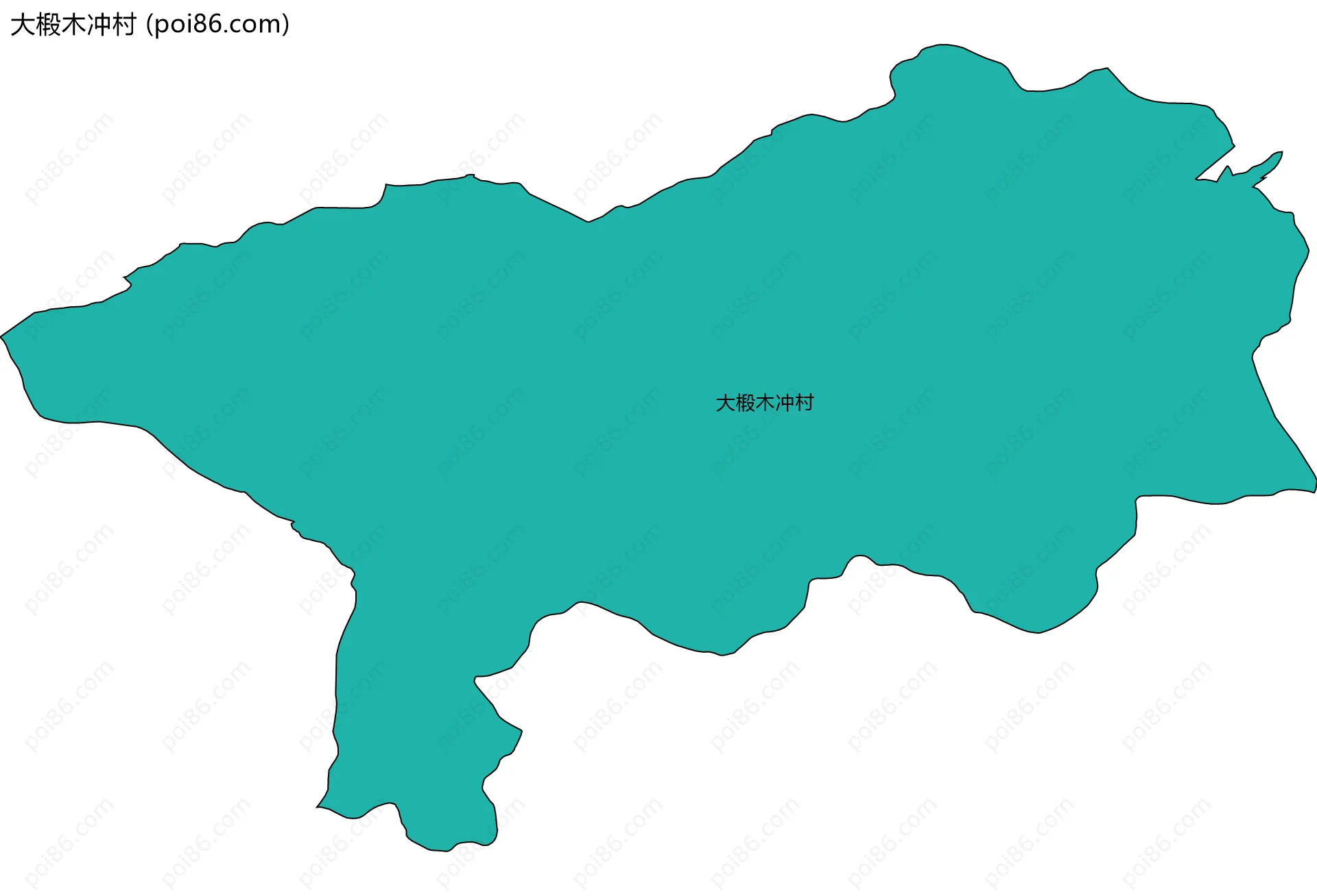 大椴木冲村边界地图