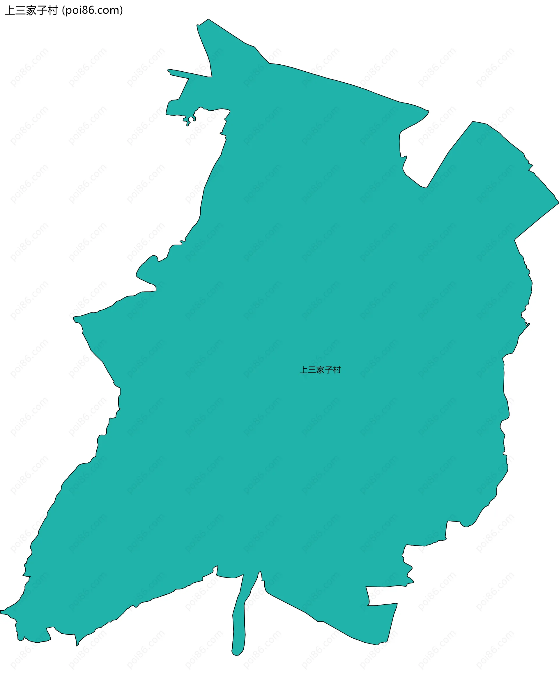 上三家子村边界地图