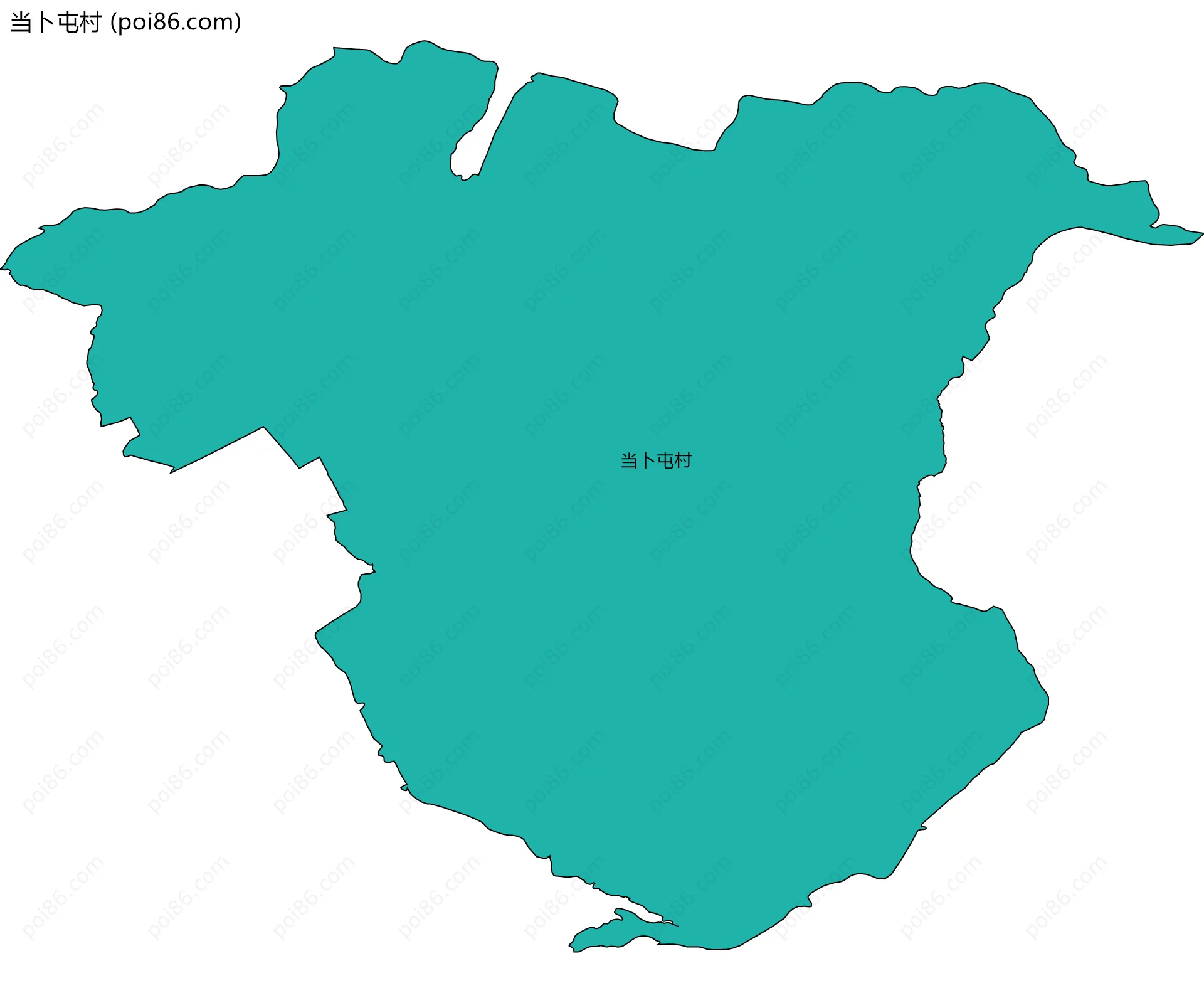 当卜屯村边界地图