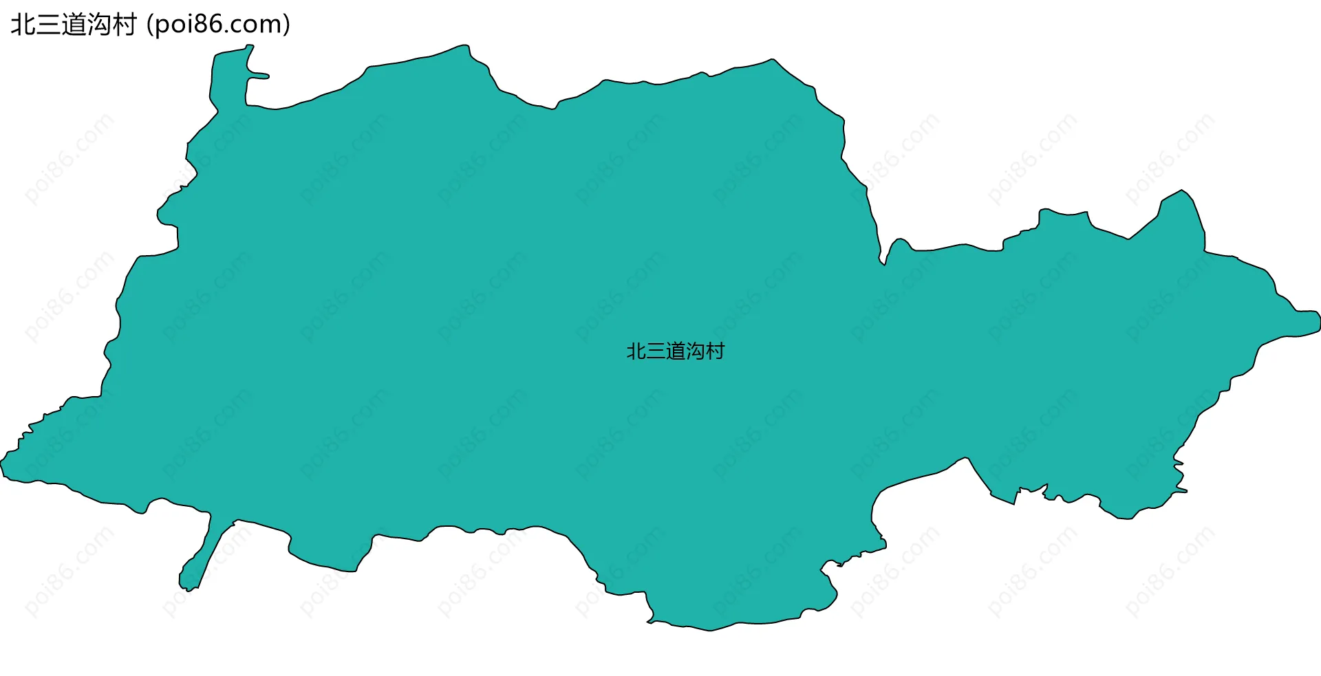 北三道沟村边界地图