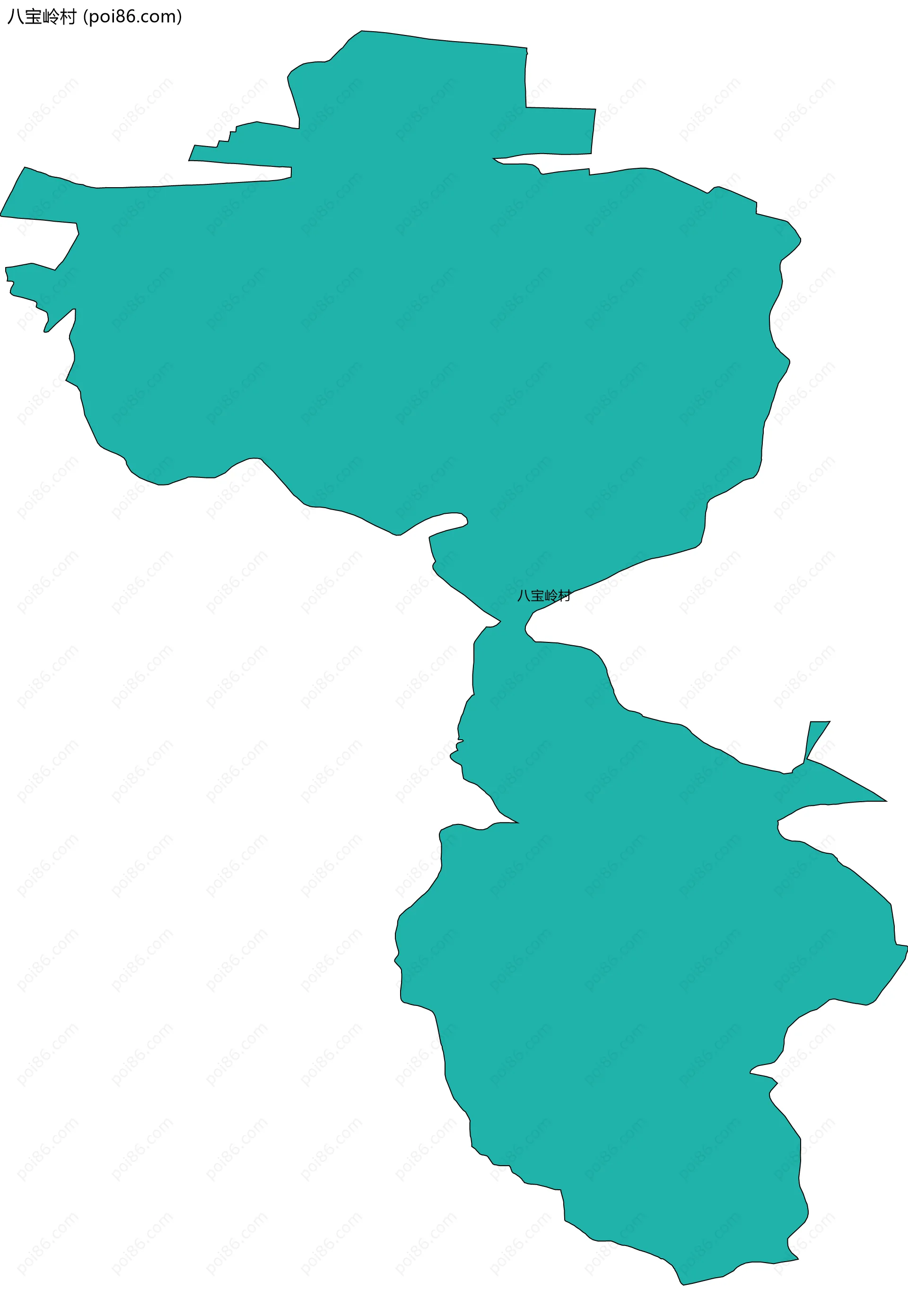 八宝岭村边界地图