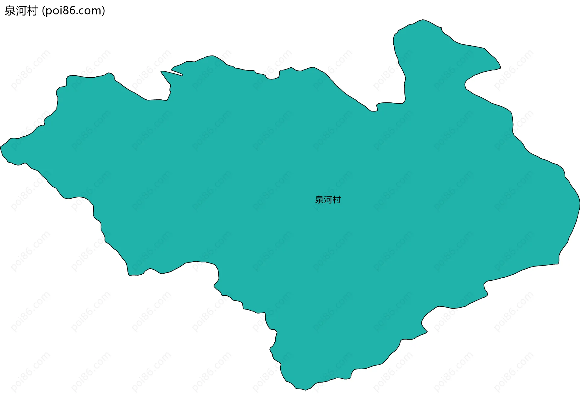 泉河村边界地图