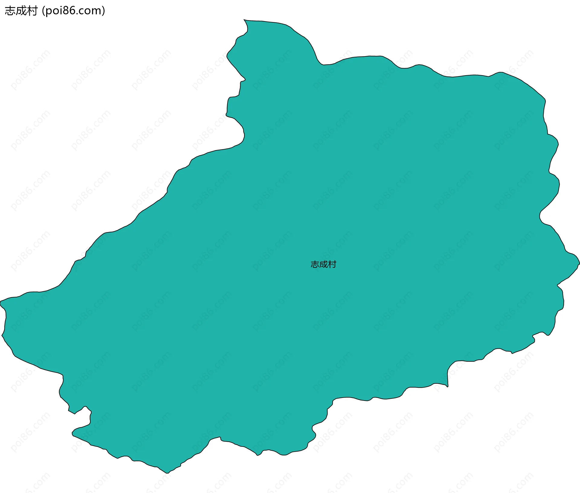 志成村边界地图